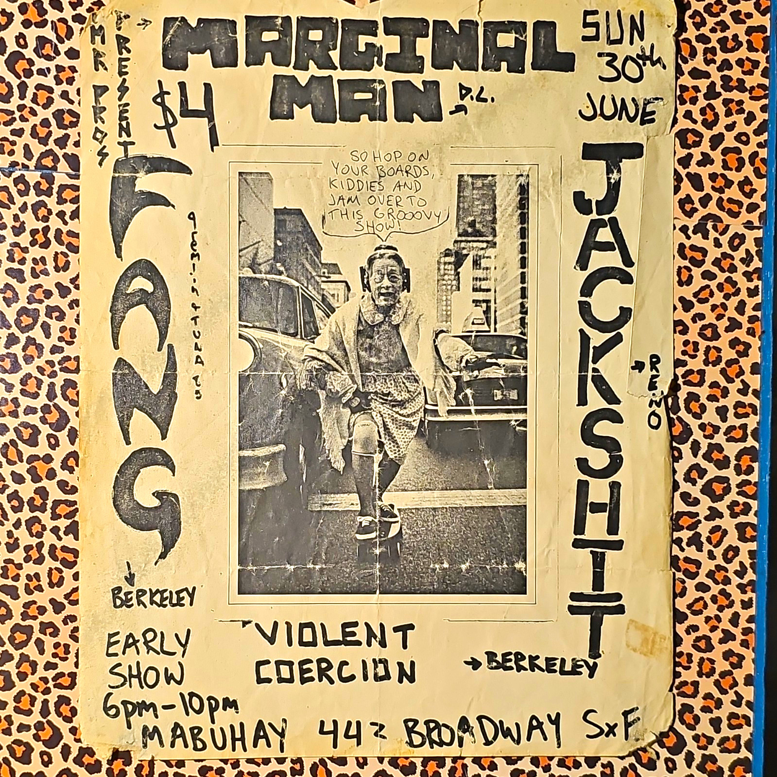 Original Fang Punk Rock Flyer From 1985. Perfect Punk Rock Patina