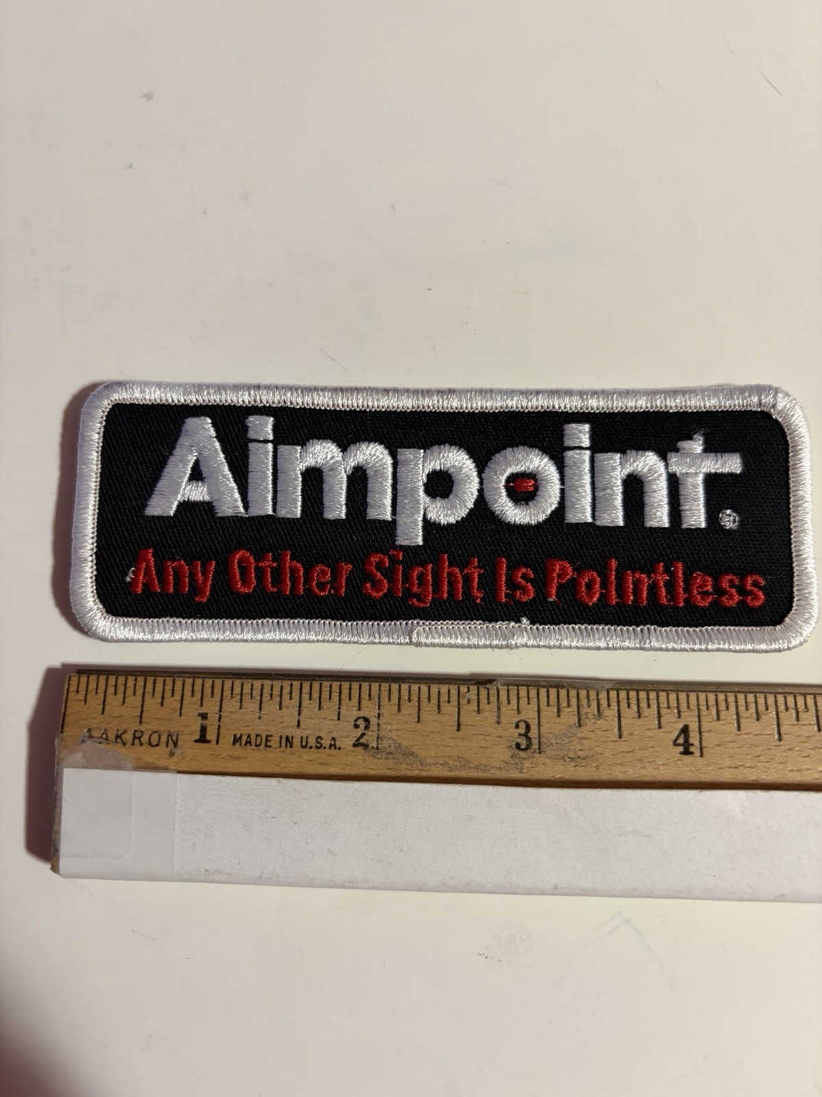 Aimpoint Sight Firearm Gun PATCH Hat Shirt Jacket Any other Sight is Pointless