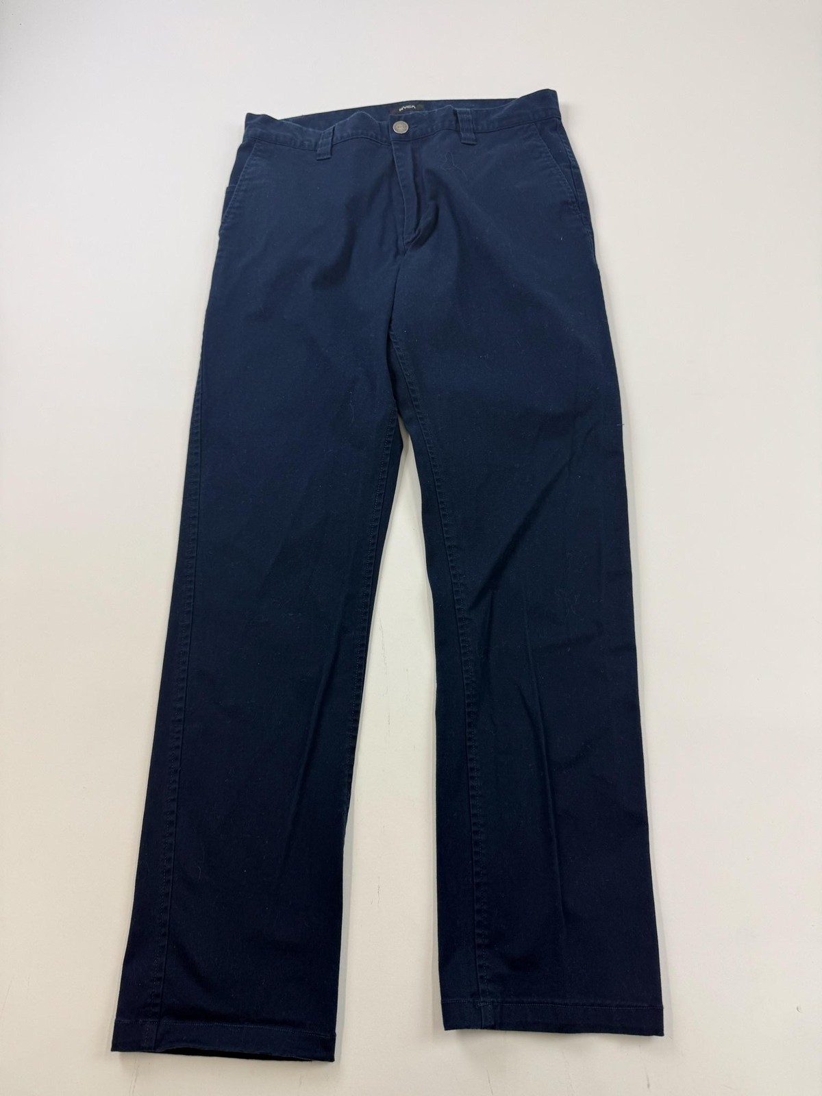 RVCA Pants Mens 34x32 Blue Chino Regular Fit Stretch Casual Pockets Week-End Fit