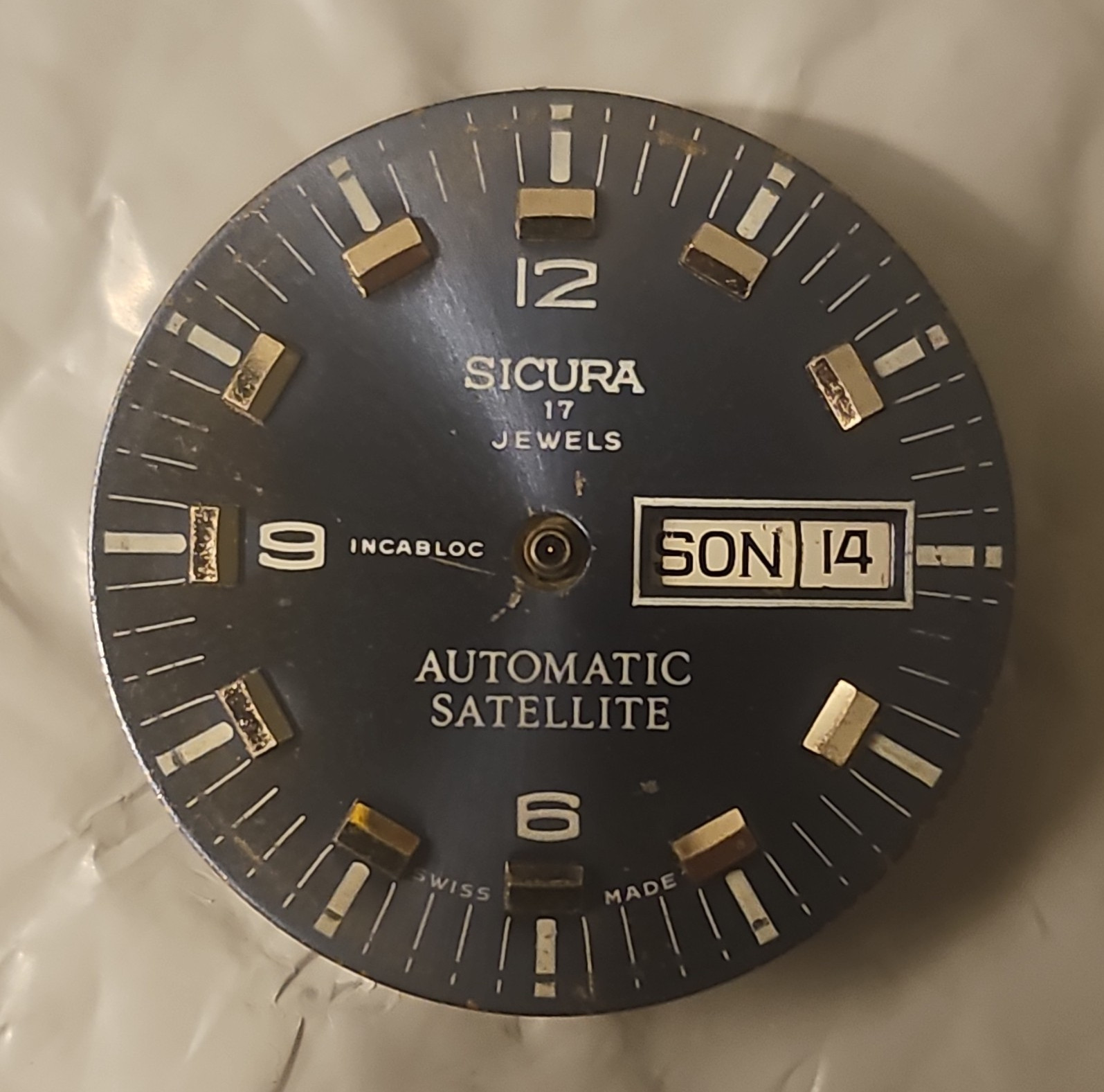 Sicura Automatic Satellite 17J Automatic Movement CAL 1239-21, W/German Day Dial