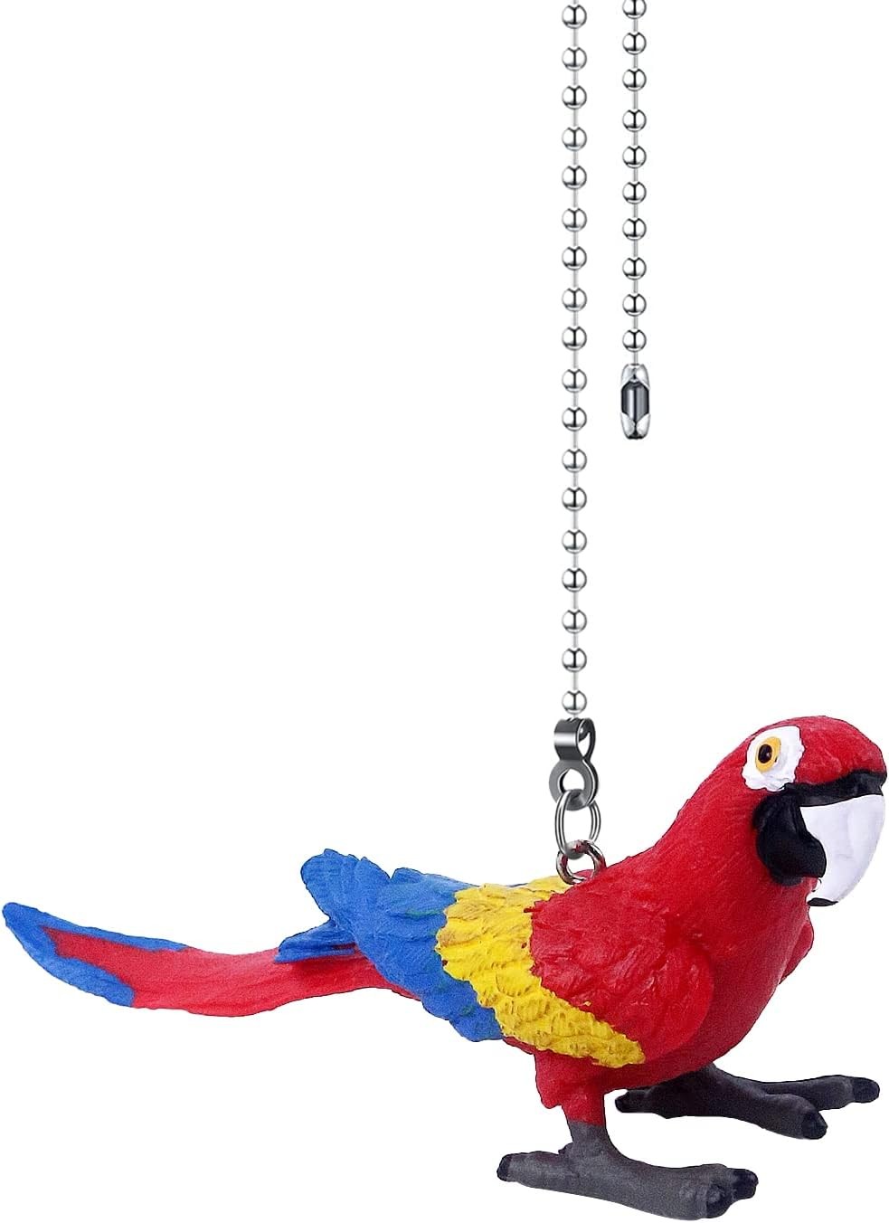 Parrot Ceiling Fan Pull Chain,12in Vivid Bird Fan String Pulls Charm Extension