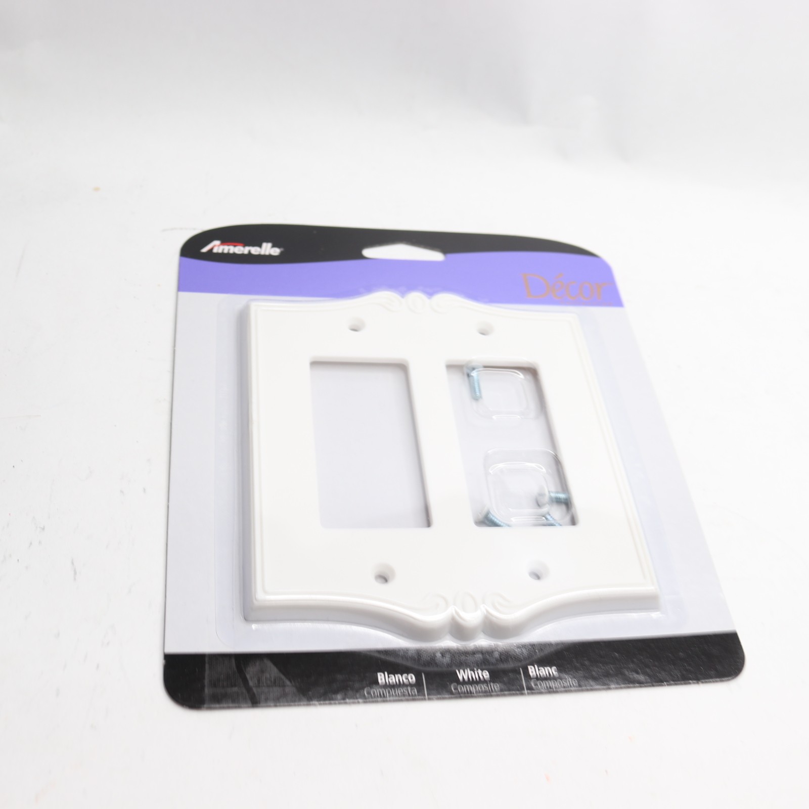 Amerelle Charleston 2 Gang Rocker Composite Wall Plate White 39RRW