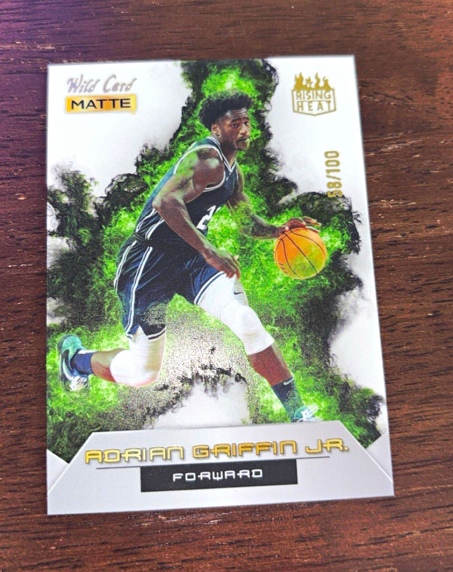 Wild Card 2022 MATTE Rising Heat Adrian Griffin Jr RH-7 Serial Numbered 8/100