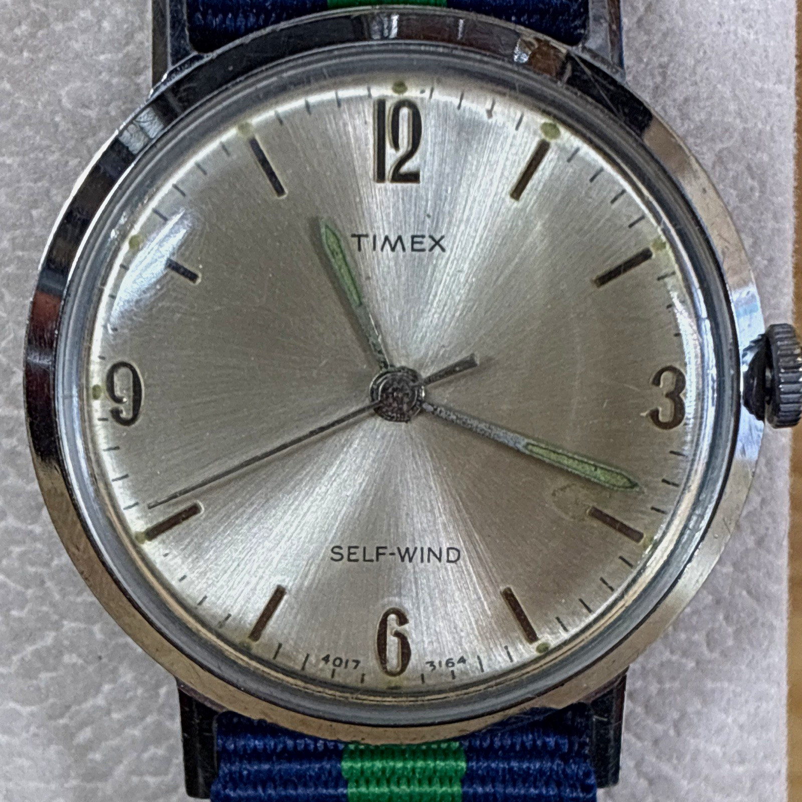 1964 Vintage Viscoun Timex Self-Wind Men’s Automatic Watch Sunburst Dial 34mm