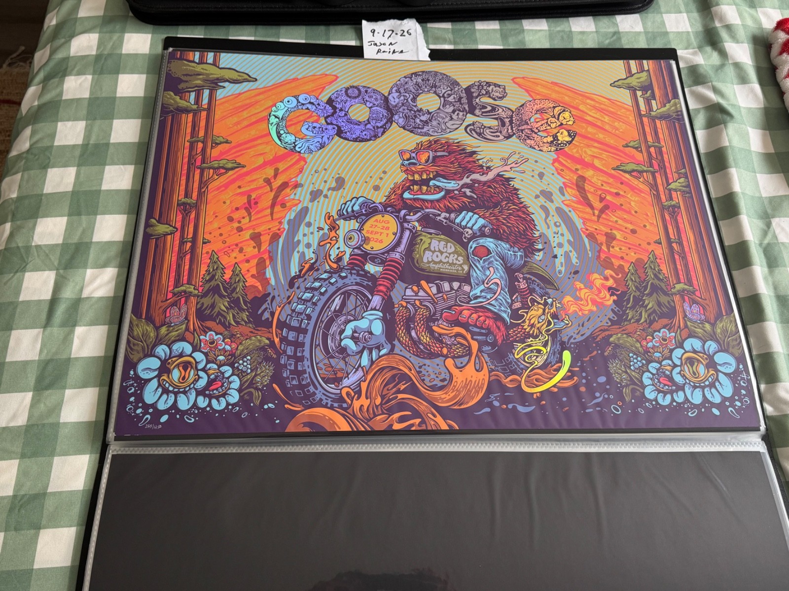 GOOSE - FOIL #410/450 Official RED ROCKS Poster Brandon Trammel Colorado 2026