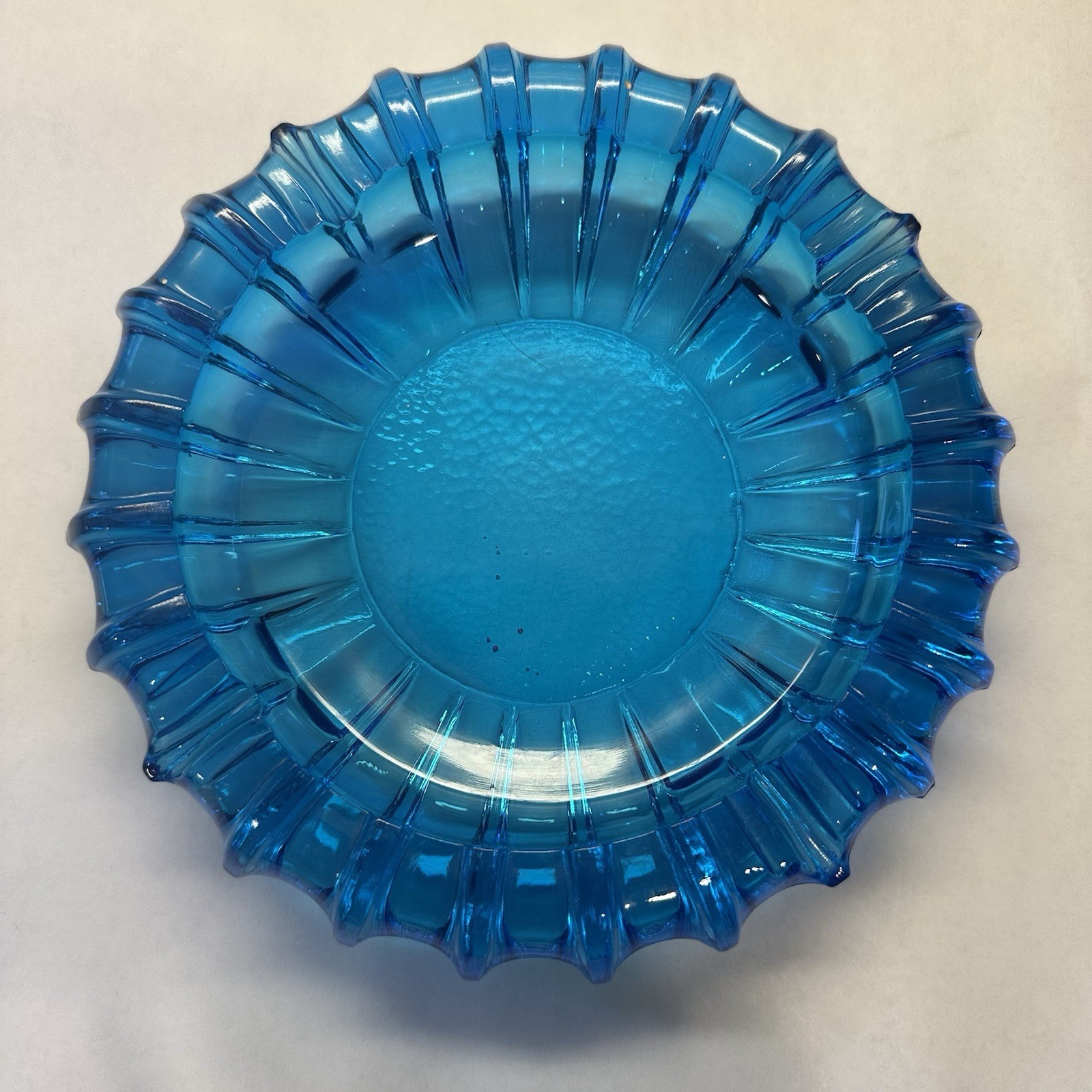 Vintage Cobalt Blue Glass Ashtray MCM Vintage Mad Men 4 Cigarettes 7.5 Vintage Cobalt Blue Glass Ashtray MCM Vintage Mad Men 4 Cigarettes 7.5