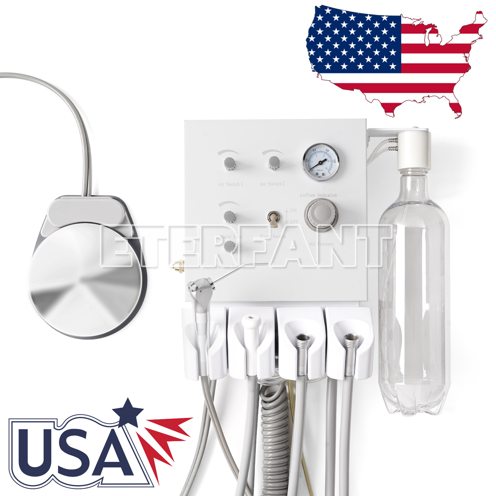 Portable 4H Mobile Dental Delivery Unit System Cart Treatment/Turbine Unit 4H