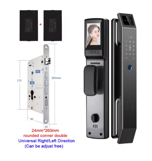 3D Face Recognition Smart Door Lock Camera Fingerprint Keyless
