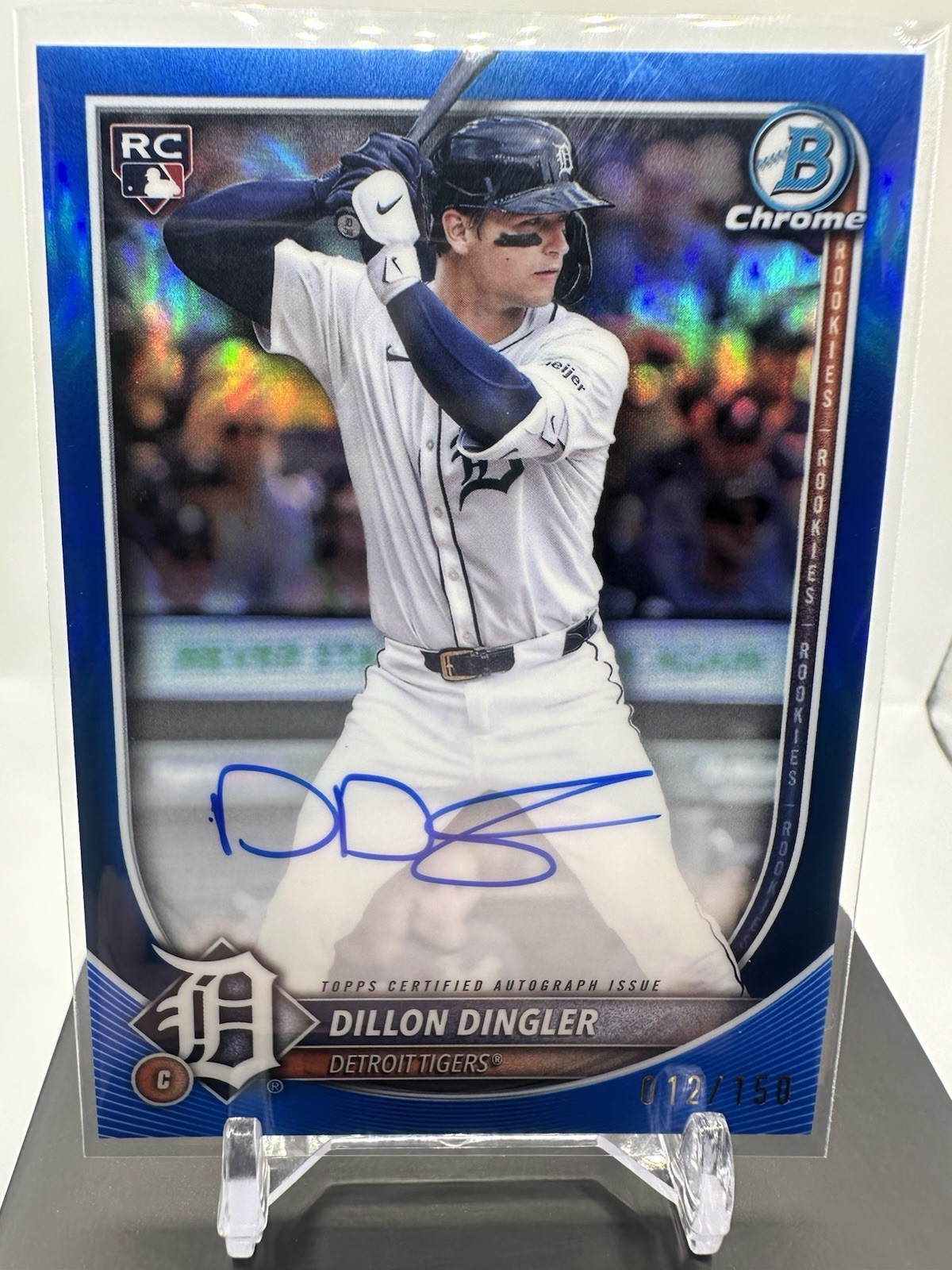 2025 Bowman Chrome Dillon Dingler RC Auto Blue /150 #CRA-DD