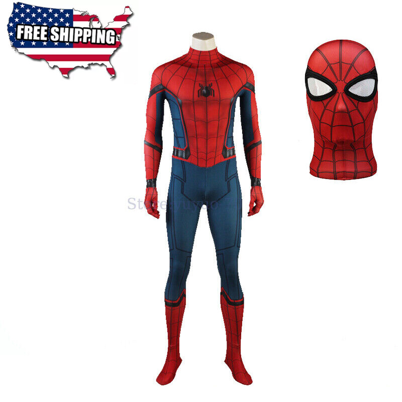 Spider-Man Homecoming Peter Parker Cosplay Classic Deluxe Jumpsuit Costume Spider-Man Homecoming Peter Parker Cosplay Classic Deluxe Jumpsuit Costume
