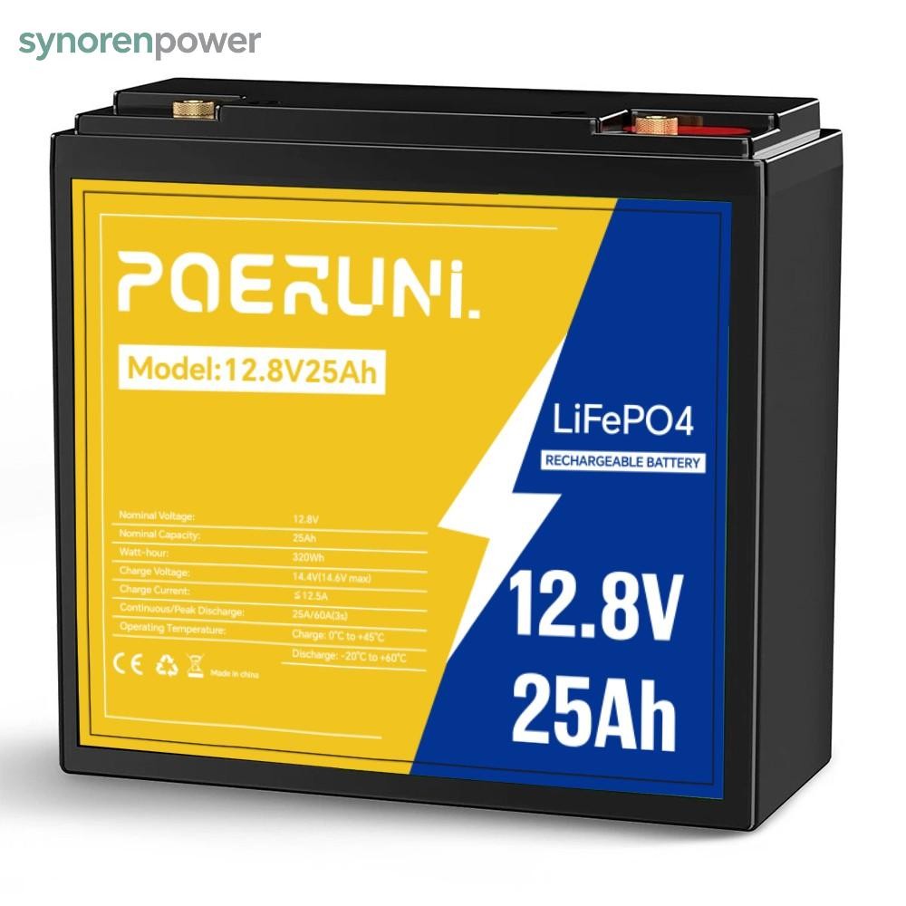 12V 25Ah LiFePO4 Lithium Battery Built-in BMS Protection 5000+ Cycle POERUNI NEW 12V 25Ah LiFePO4 Lithium Battery Built-in BMS Protection 5000+ Cycle POERUNI NEW