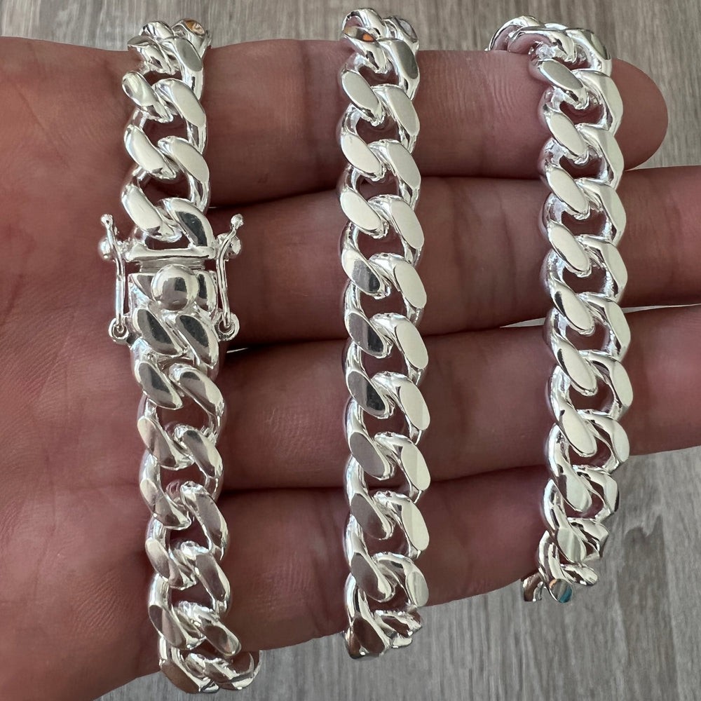 925 Sterling Silver Miami Cuban Link Chain 7mm Box Lock - All Sizes -  ITALY