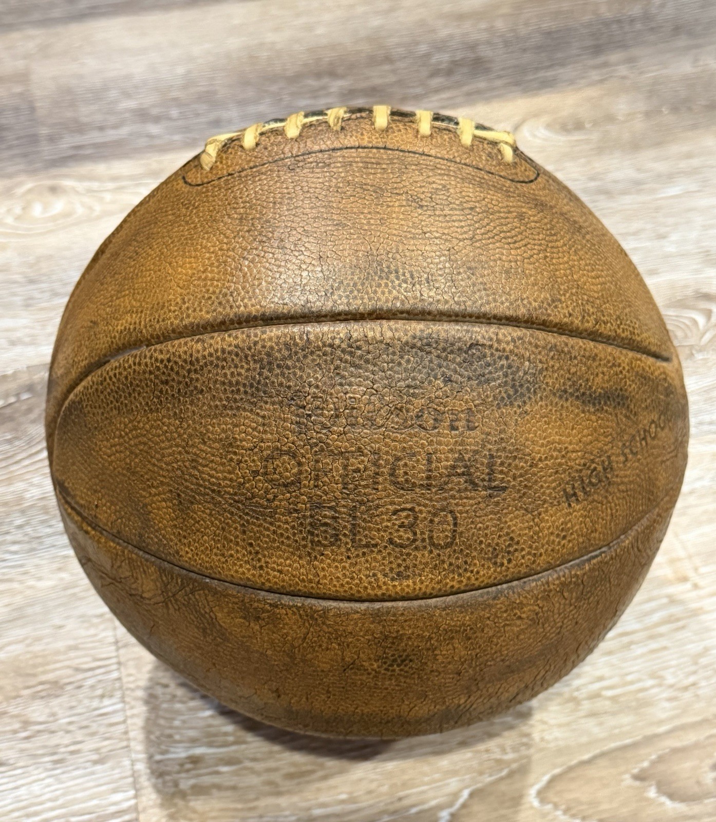 Vintage 1940s Wilson BL30 Laced Leather Basketball – Restored/Rebladdered