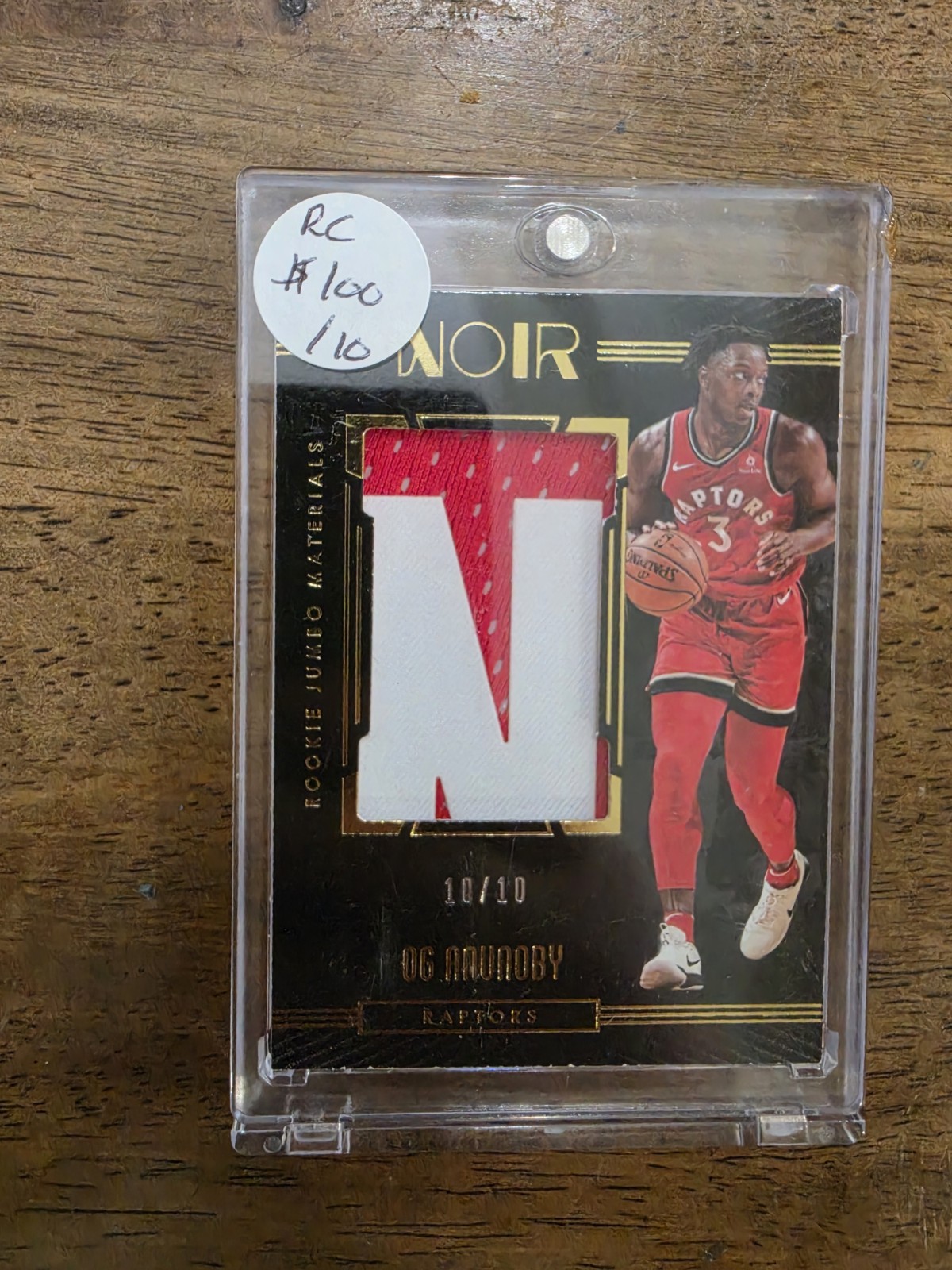 2017-18 Panini Noir - Rookie Jumbo Materials OG Anunoby #RJM-OG Prime /10