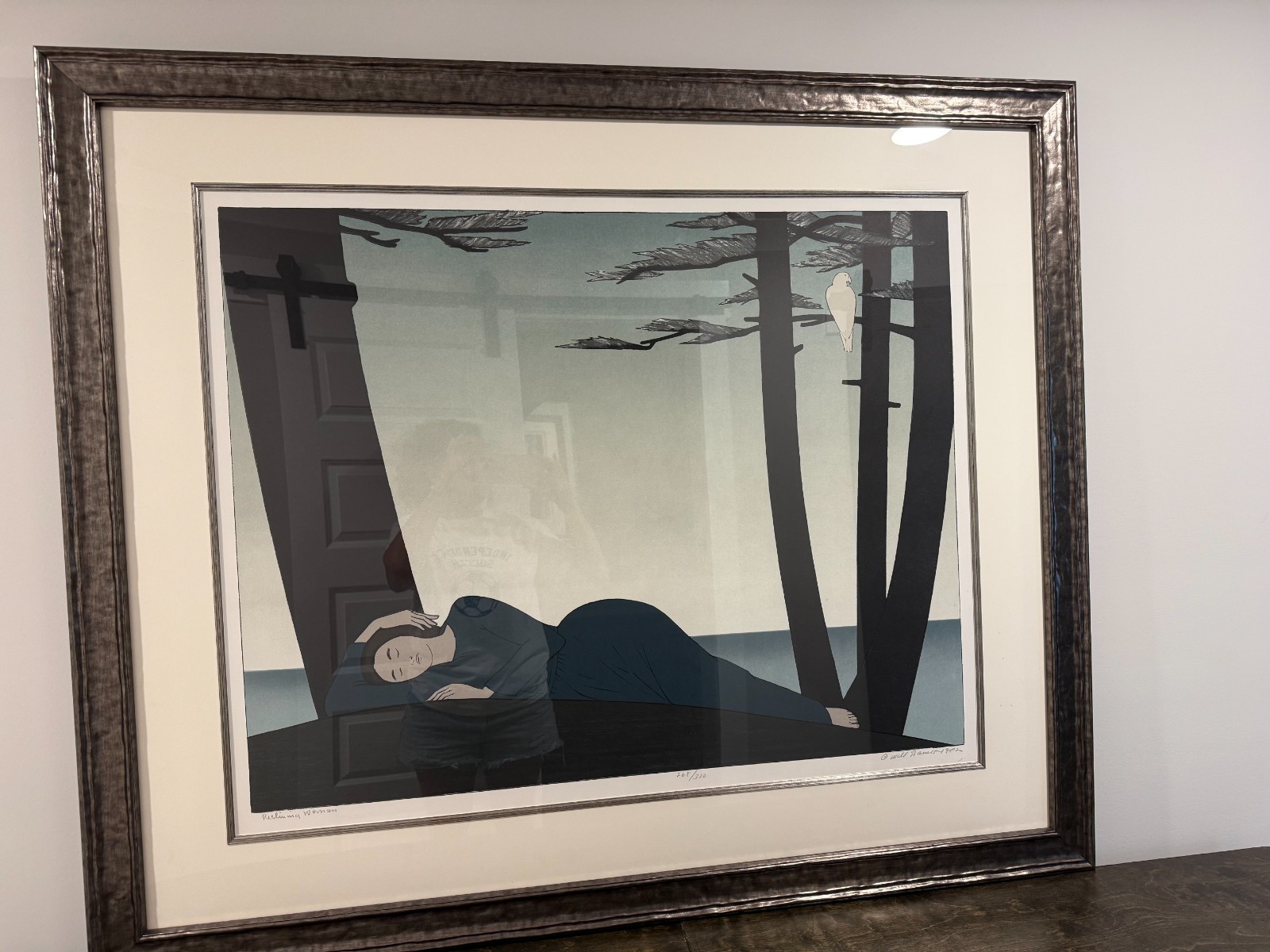 Will Barnet “Reclining Woman” 1982 Signed Lithograph #268/300 Framed