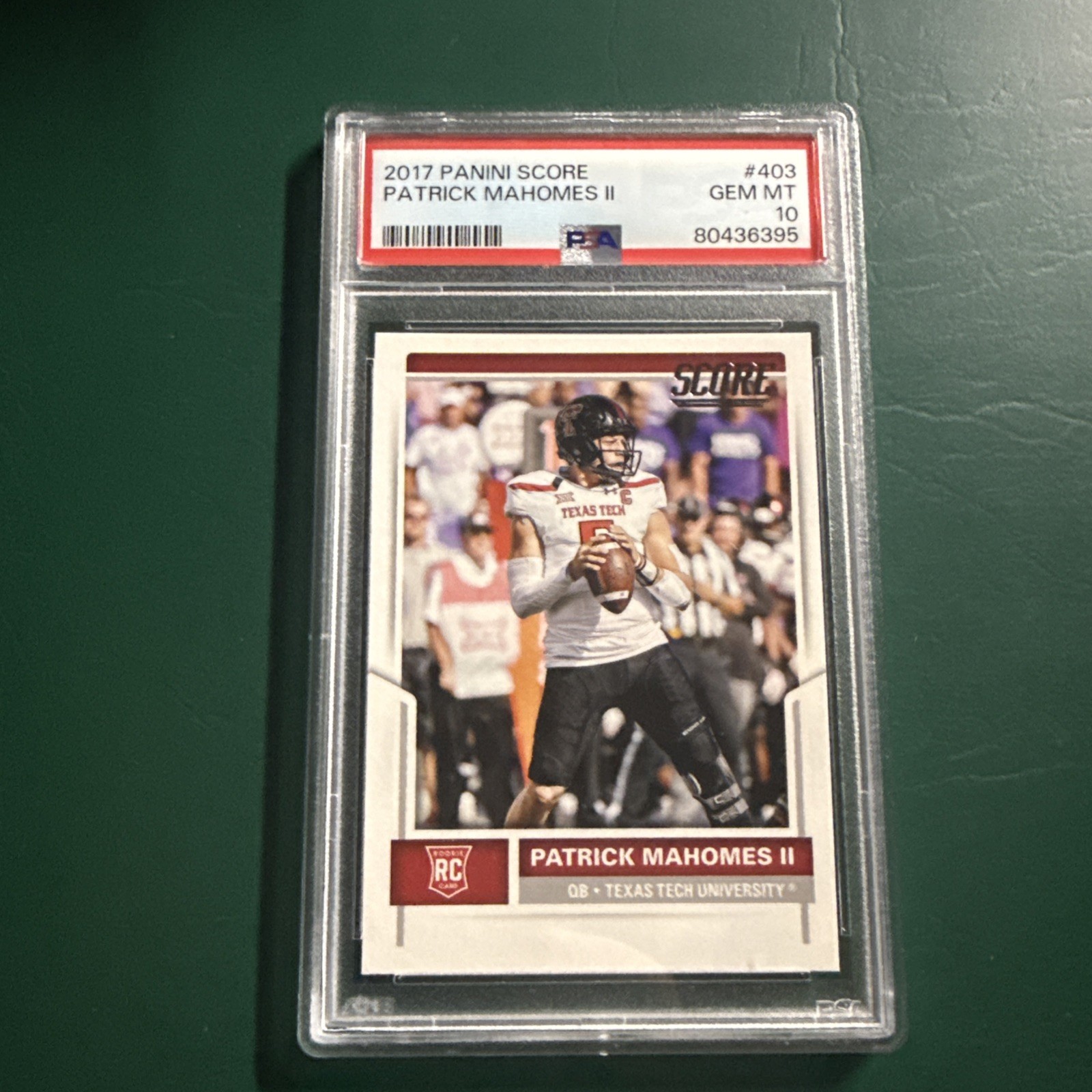 Patrick Mahomes II PSA 10 2017 Panini Score #403 RC 5297 Patrick Mahomes II PSA 10 2017 Panini Score #403 RC 5297