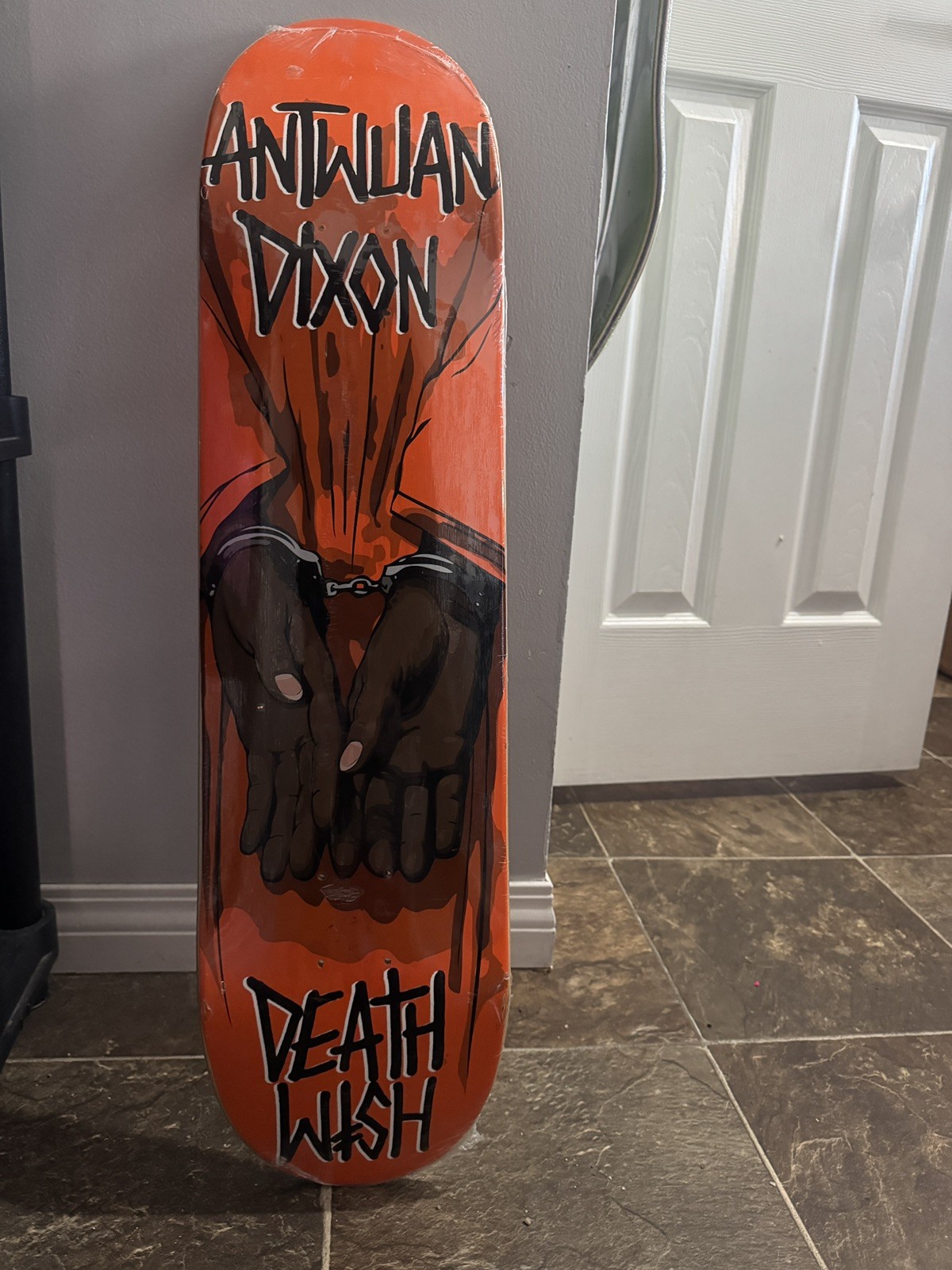 SUPER RARE Antwuan Dixon Cuffs Deathwish Skateboard Deck Pro Model In Shrink SUPER RARE Antwuan Dixon Cuffs Deathwish Skateboard Deck Pro Model In Shrink
