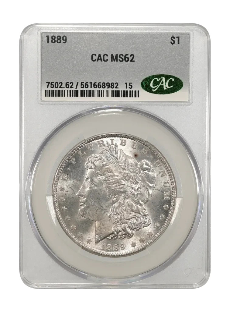 1889 $1 MORGAN SILVER DOLLAR CAC MS62 ***JUST BACK FROM CAC*** BEAUTY