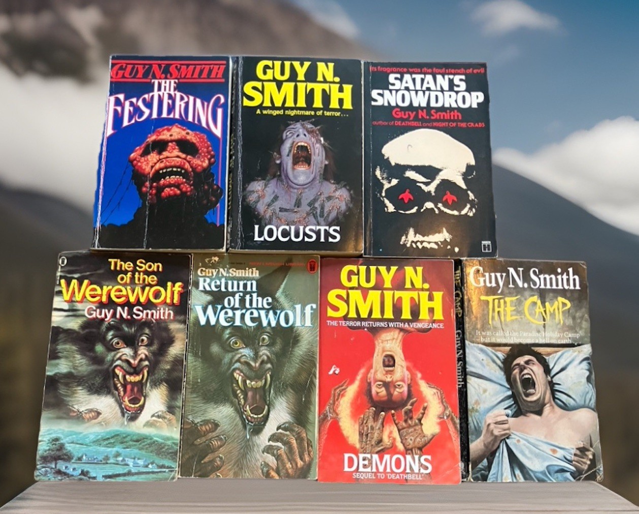 Guy N Smith Rare Paperback Lot 6 Cannibals Snakes Werewolf Lurkers Crabs