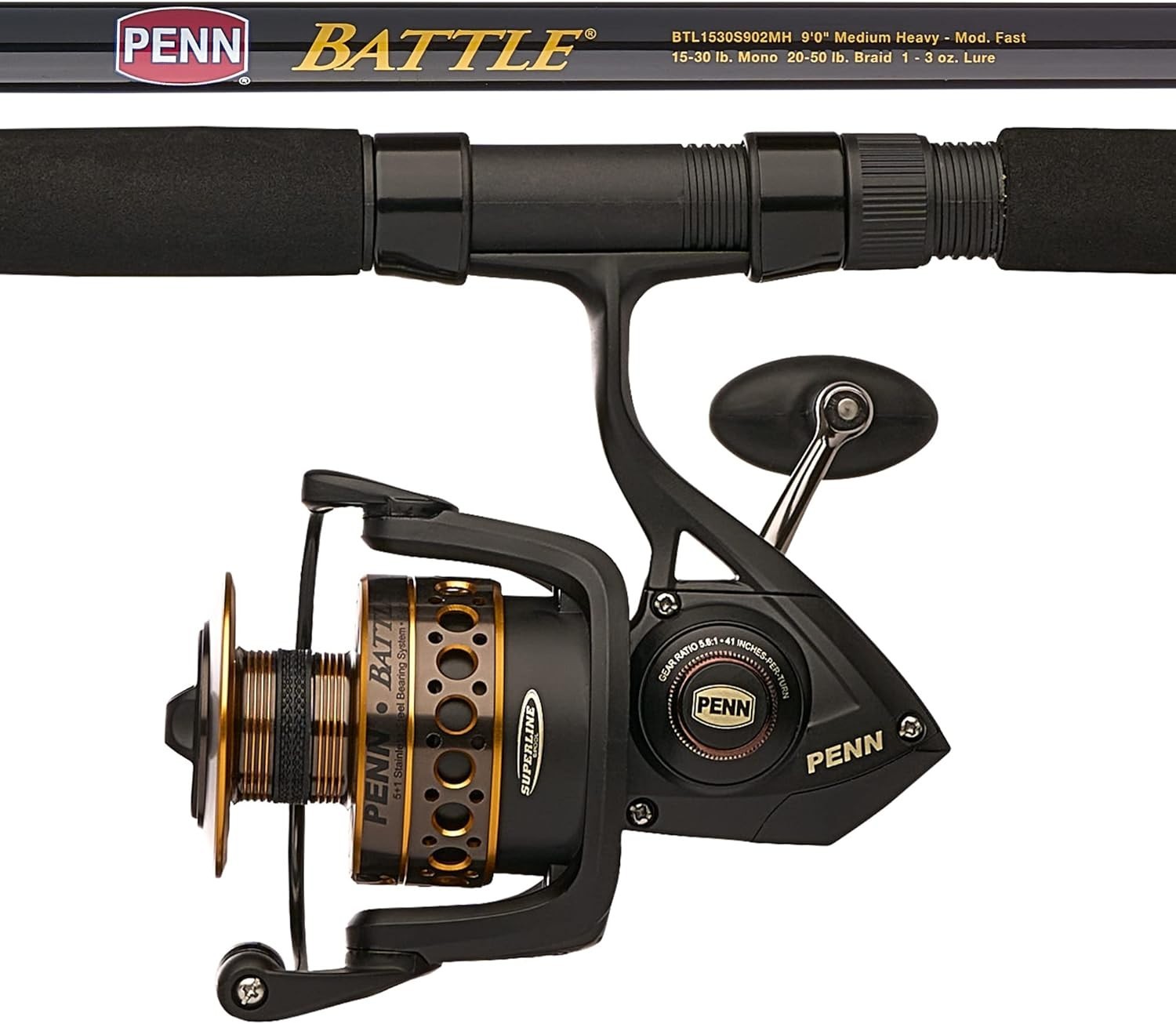 Penn Battle Spinning Rod Combo Kit W/ Spare Spool-BTL6000902MH-Kit