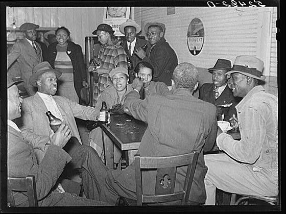 Clarksdale Mississippi 1930s African American Men in Club Gathering FSA