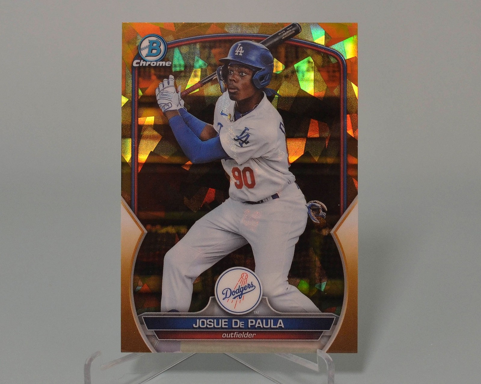 Josue De PAULA 2023 Bowman Draft Chrome Sapphire GOLD Refractor 50/50 Bookend