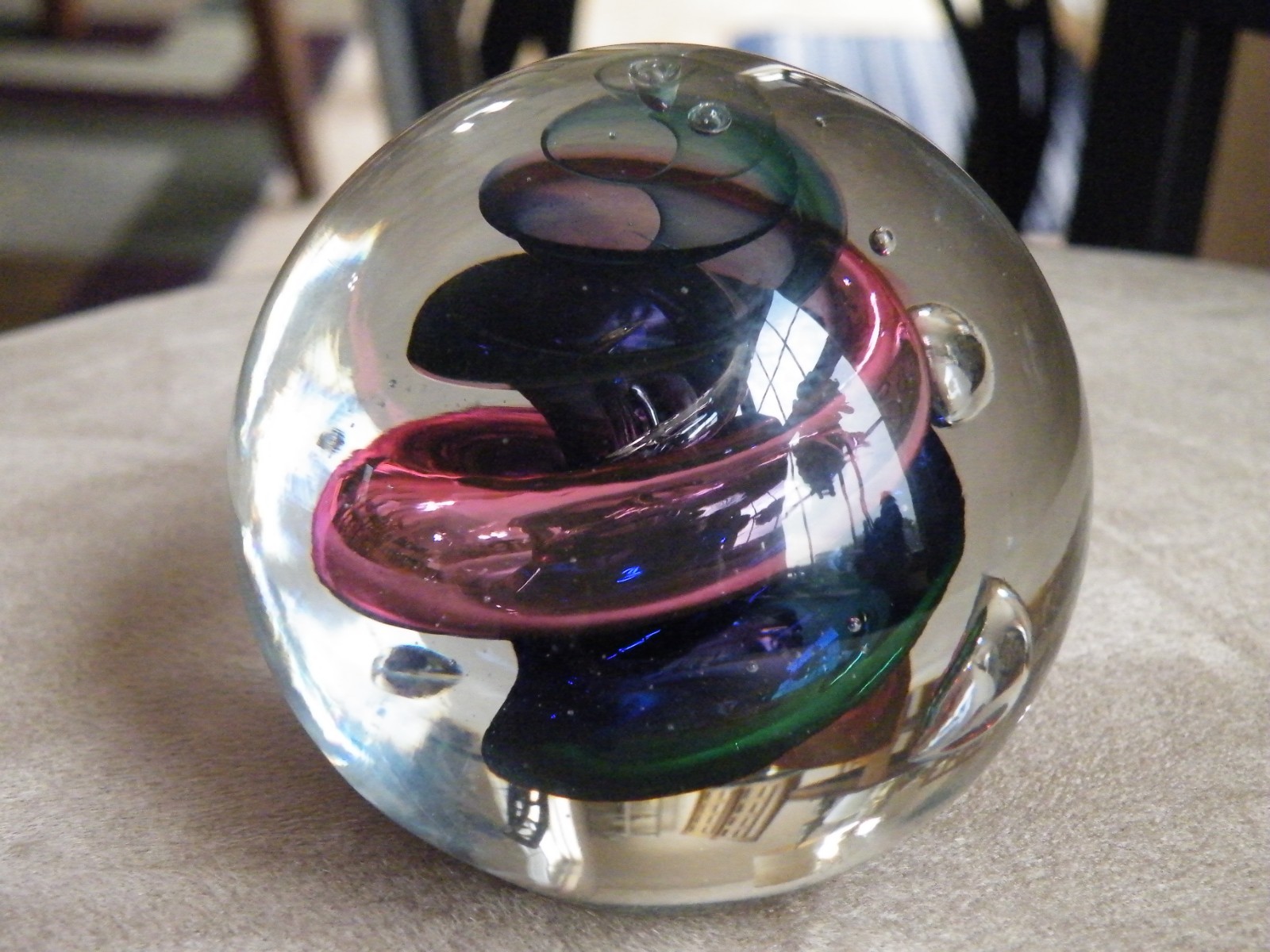 Vintage Designer Signed Adam Jablonski Lead Crystal Art Glass Paperweight Poland Vintage Designer Signed Adam Jablonski Lead Crystal Art Glass Paperweight Poland