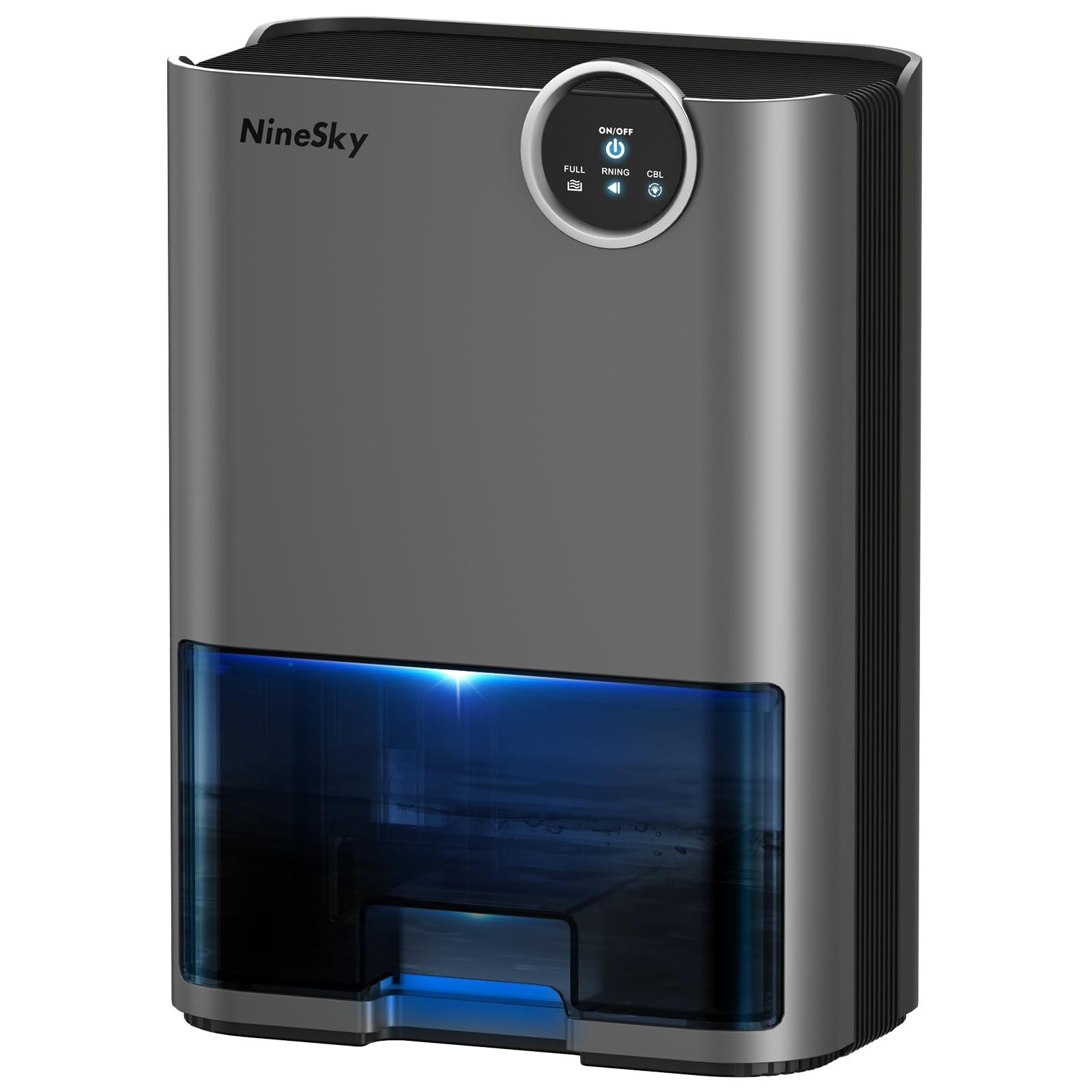 NineSky Dehumidifier for Home, 70 OZ Water Tank, 800 sq.ft - NINESKY-H3-GRAY