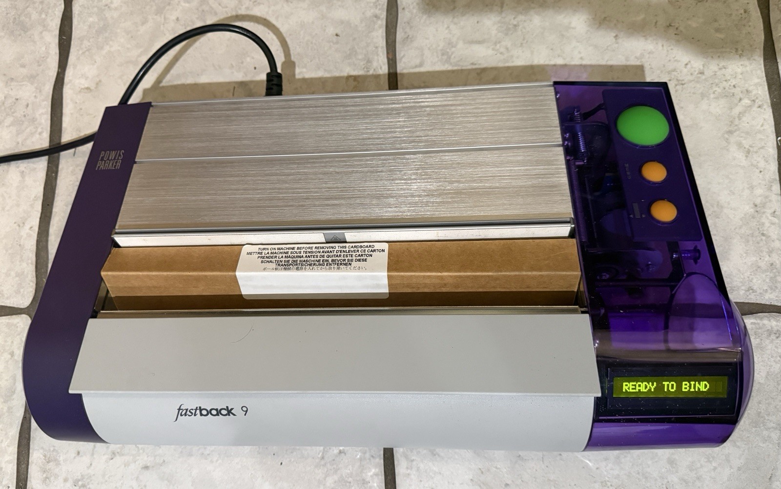Powis Parker Fastback 9 FB9 Thermal Binding Machine Tested Powers On