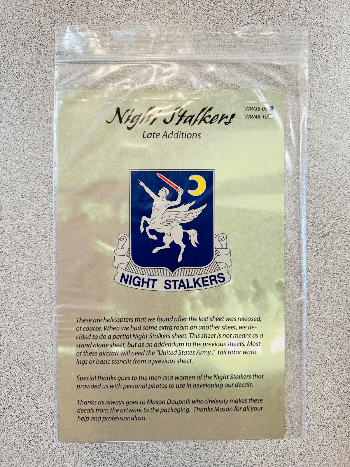 1/35 Werner’s Wings #35-06 Night Stalkers Late Additions 1/35 Werner’s Wings #35-06 Night Stalkers Late Additions