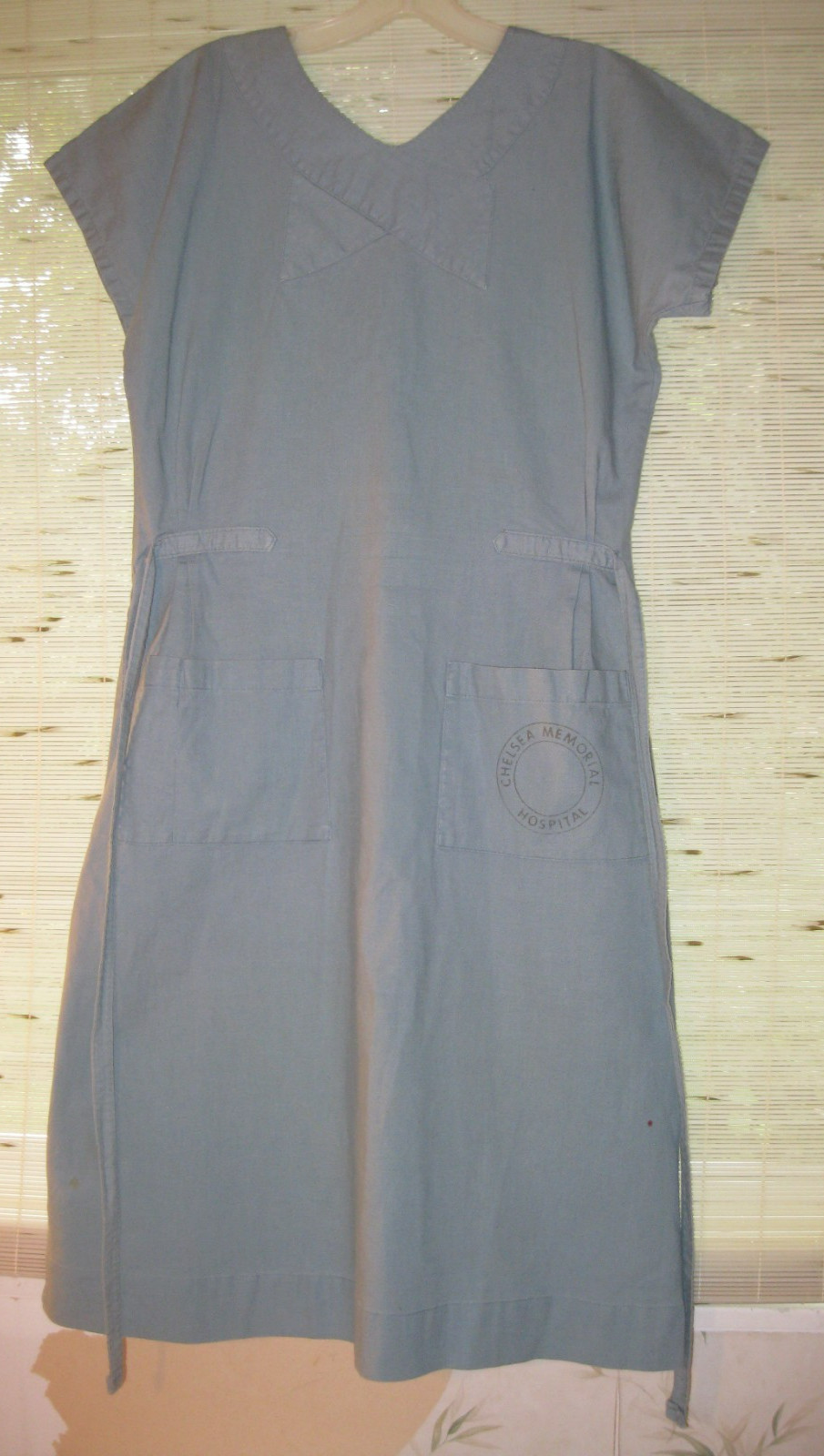 VTG 50s 60s Blue Nurse Dress White Knight Uniform Chelsea Memorial Hospital Mass