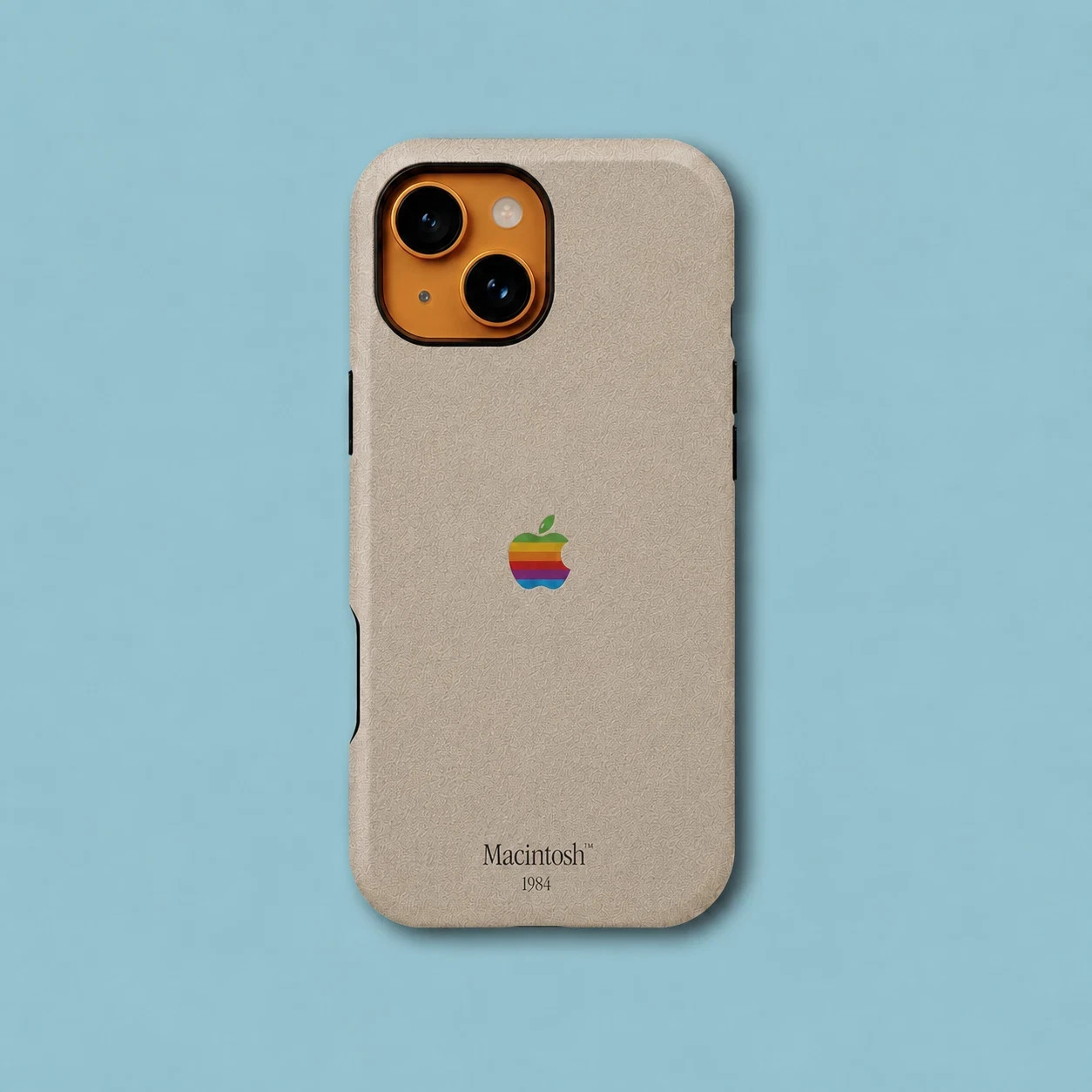 Retro Macintosh 1984 Vintage Rainbow MagSafe Phone Case iPhone 11-17 Shockproof