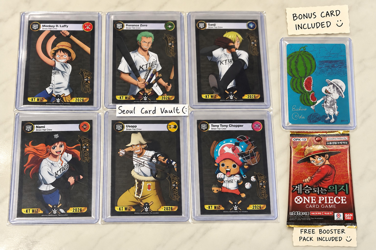 ONE PIECE x KT WIZ Baseball Collaboration Limited Photocard Korea Exclusive ONE PIECE x KT WIZ Baseball Collaboration Limited Photocard Korea Exclusive