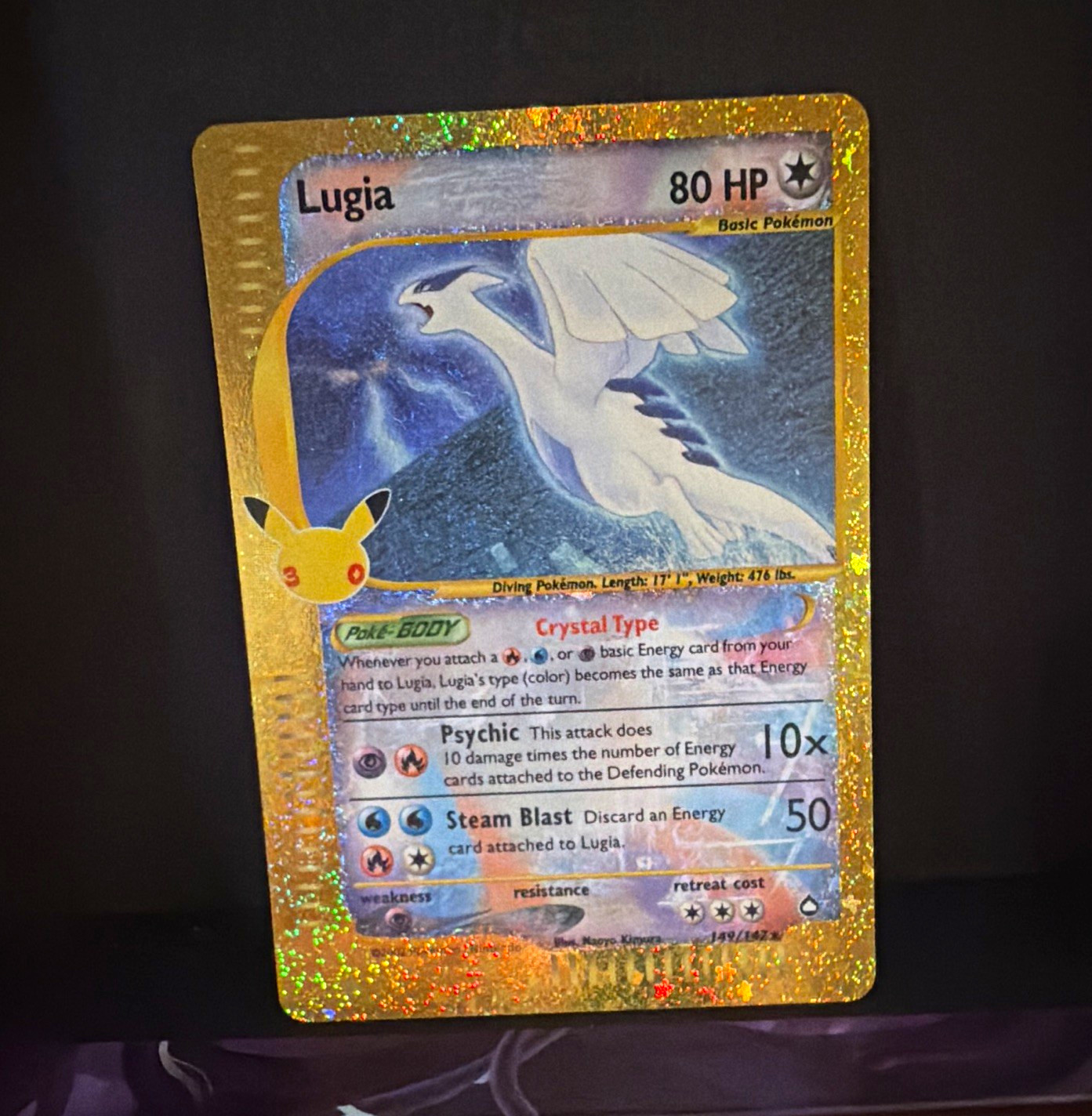 The Pokémon Company Pokemon TCG Lugia 149/147 Aquapolis Crystal Type Holo ENG The Pokémon Company Pokemon TCG Lugia 149/147 Aquapolis Crystal Type Holo ENG