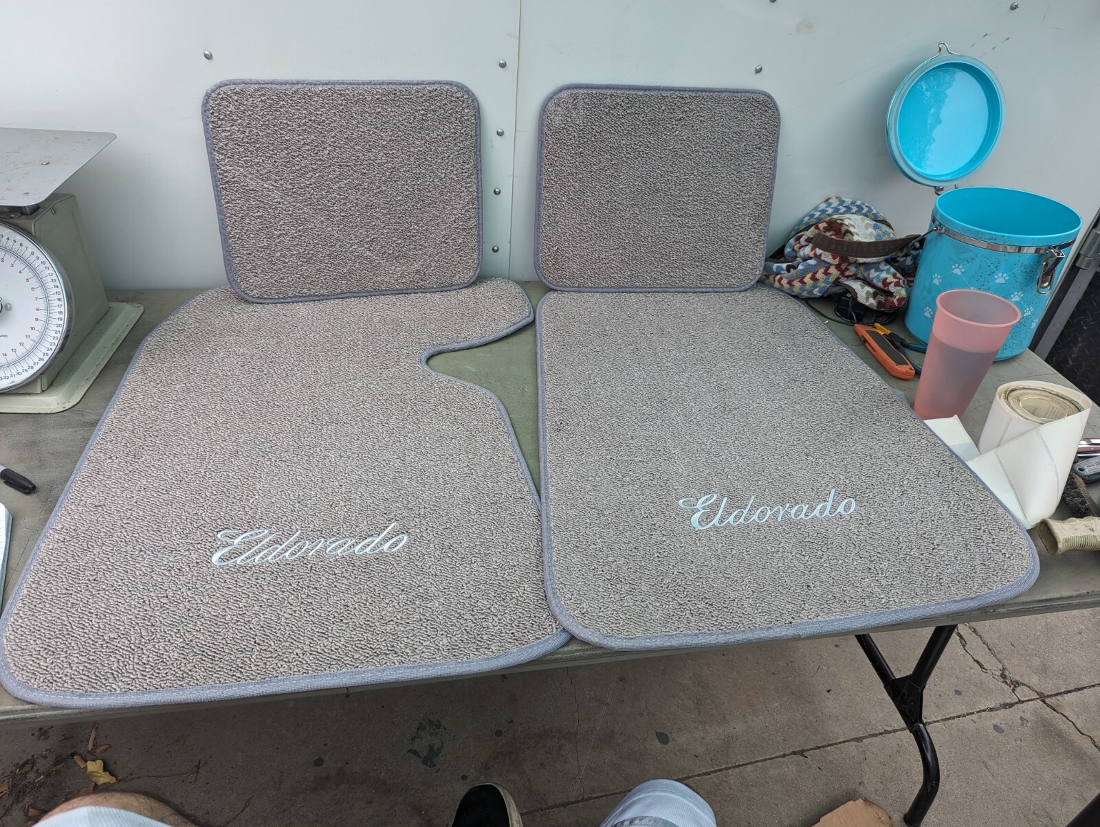 NU REPO 1954-1976 ELDORADO FLOOR MATS SET GRAY CADILLAC CARPET CADDY COUPE CONV