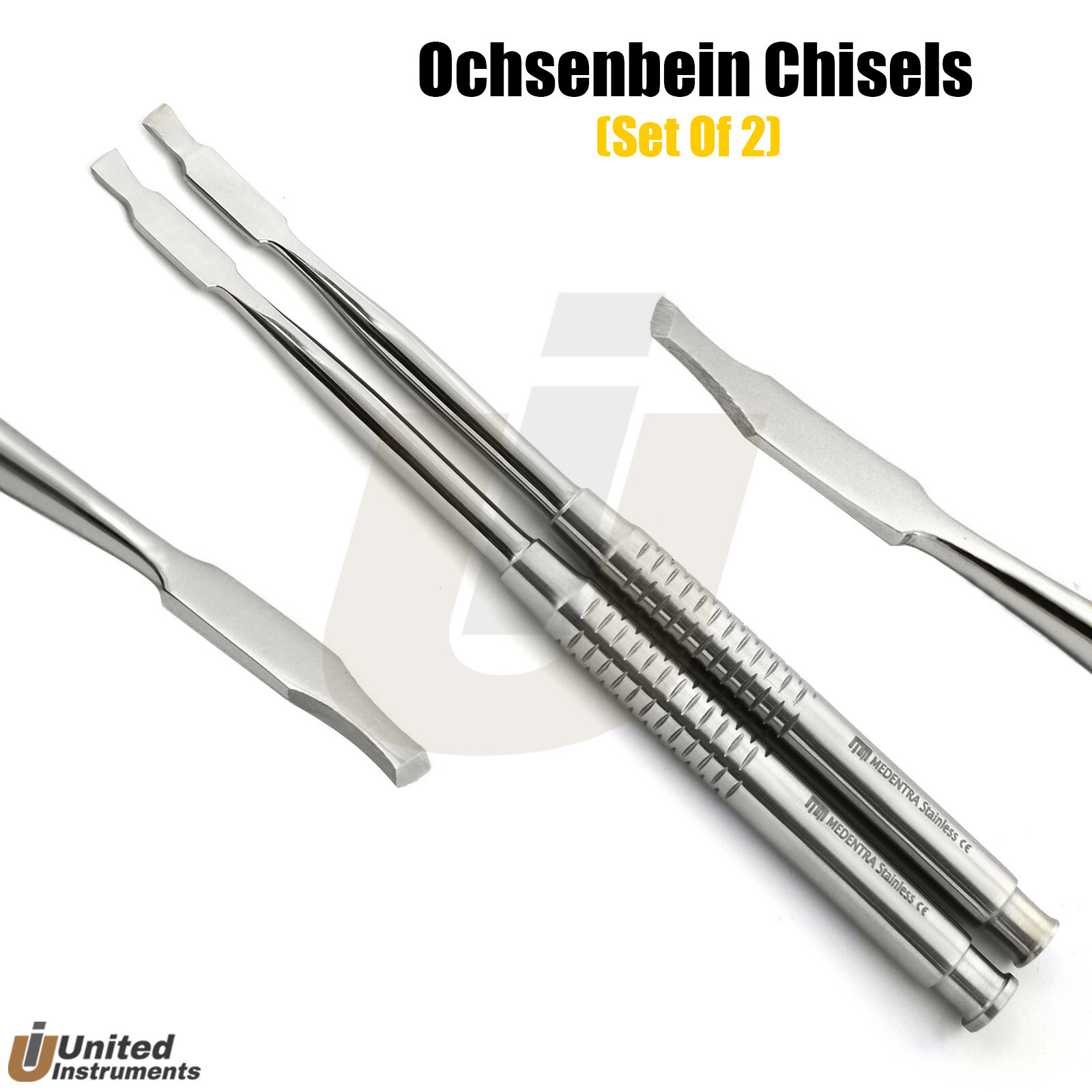 2 Pcs Dental Ochsenbein Chisel Periodontal Splitting Chisels Surgical Instrument