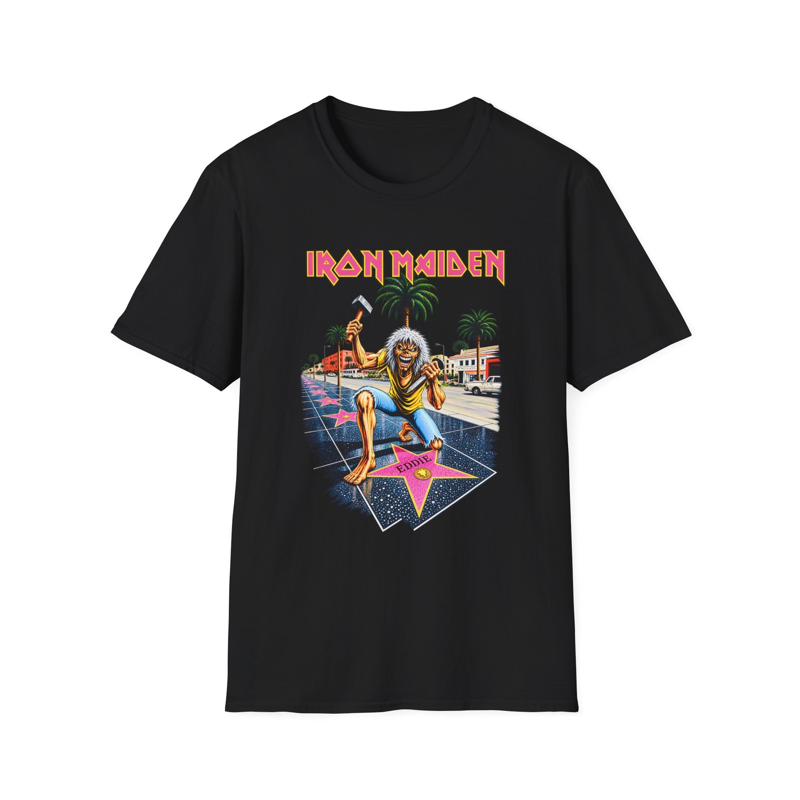 Rare Iron Maiden Eddie Hollywood Walk Tee | Los Angeles Concert Tour Tee 2008