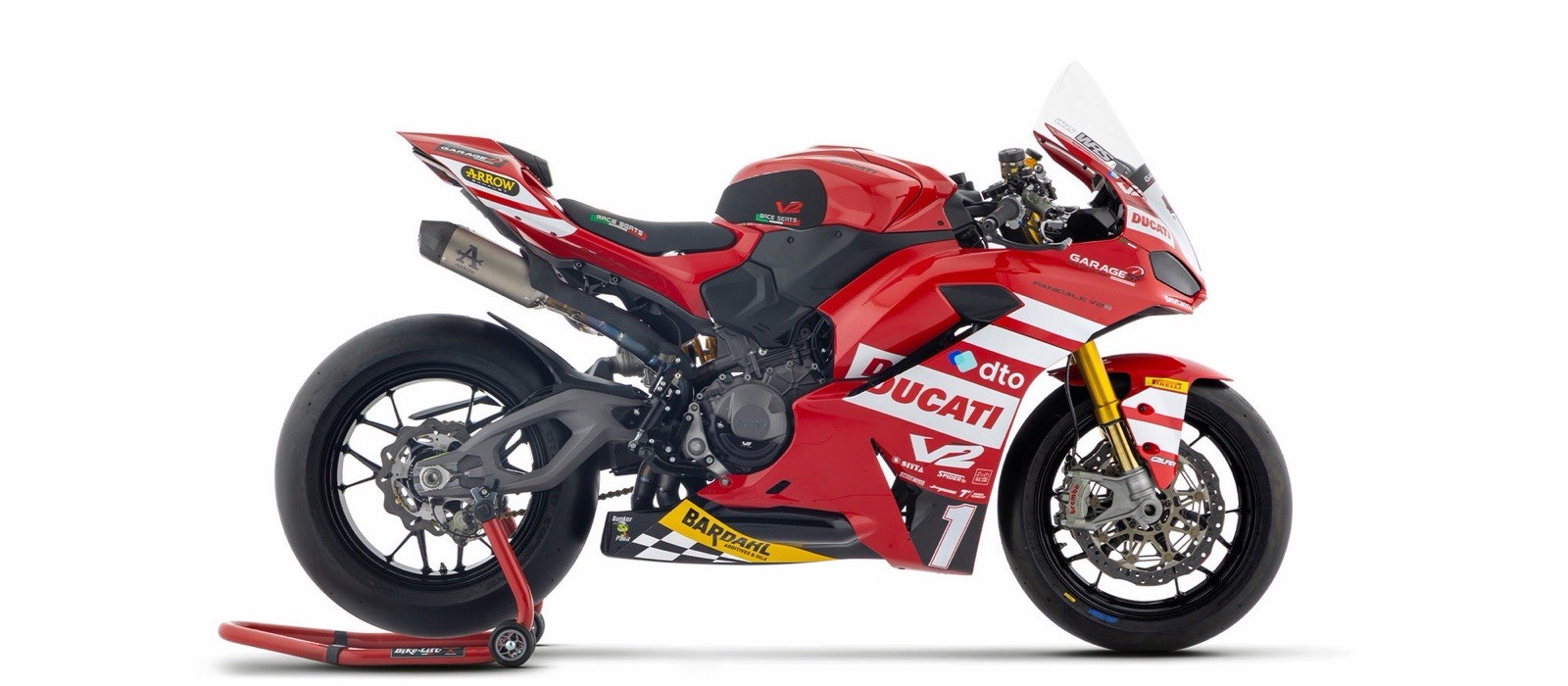 ARROW 71266CP COMPETITION TITANIUM HALF Exhaust Ducati Panigale V2 2025-2026 ARROW 71266CP COMPETITION TITANIUM HALF Exhaust Ducati Panigale V2 2025-2026