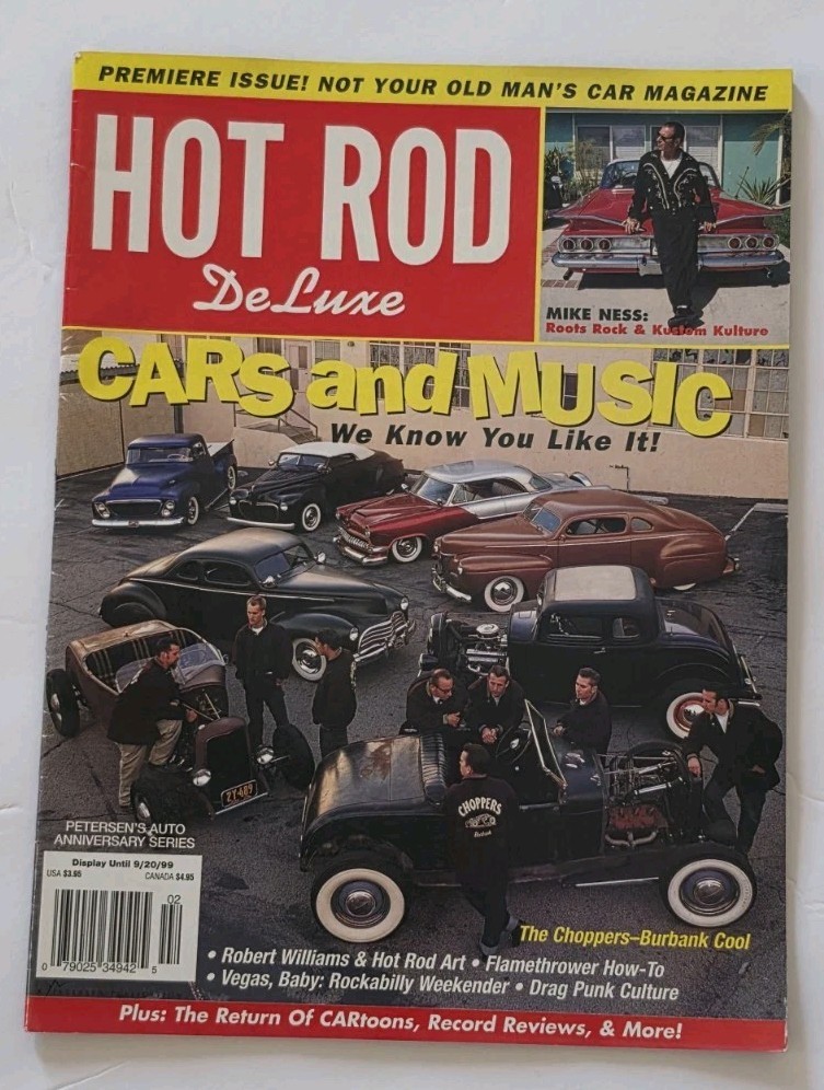 VINTAGE Hot Rod Deluxe Magazine Premiere Issue #1 1999 Mike Ness Choppers