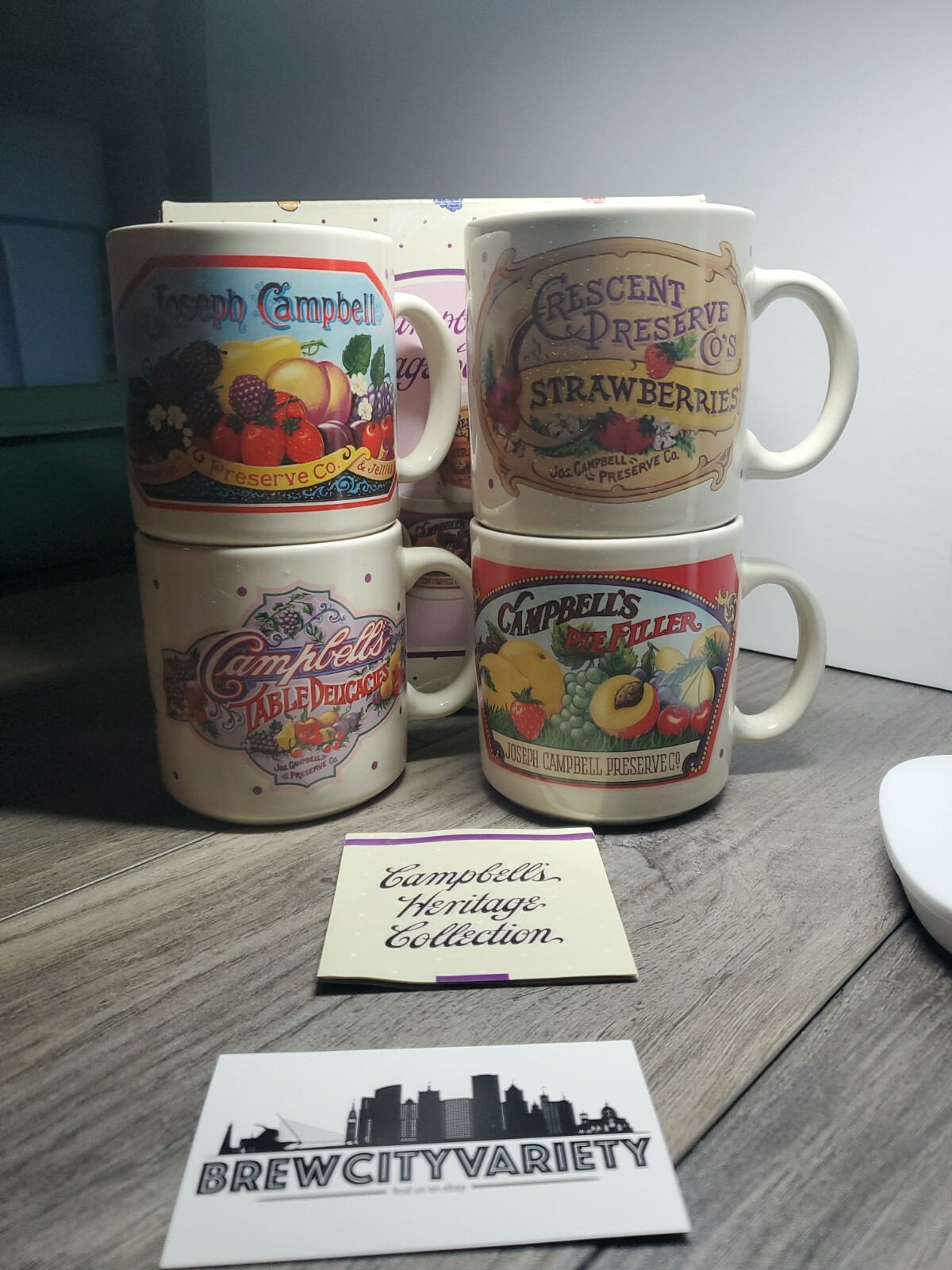 Vintage Campbell\'s Heritage collection 4 mugs brand new in original box set of 4