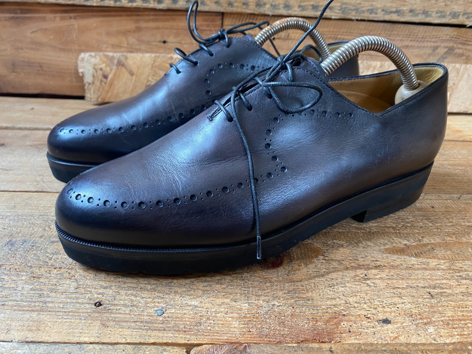 Berluti  alessandro  patina mens leather lace-up  derby shoes sz 40