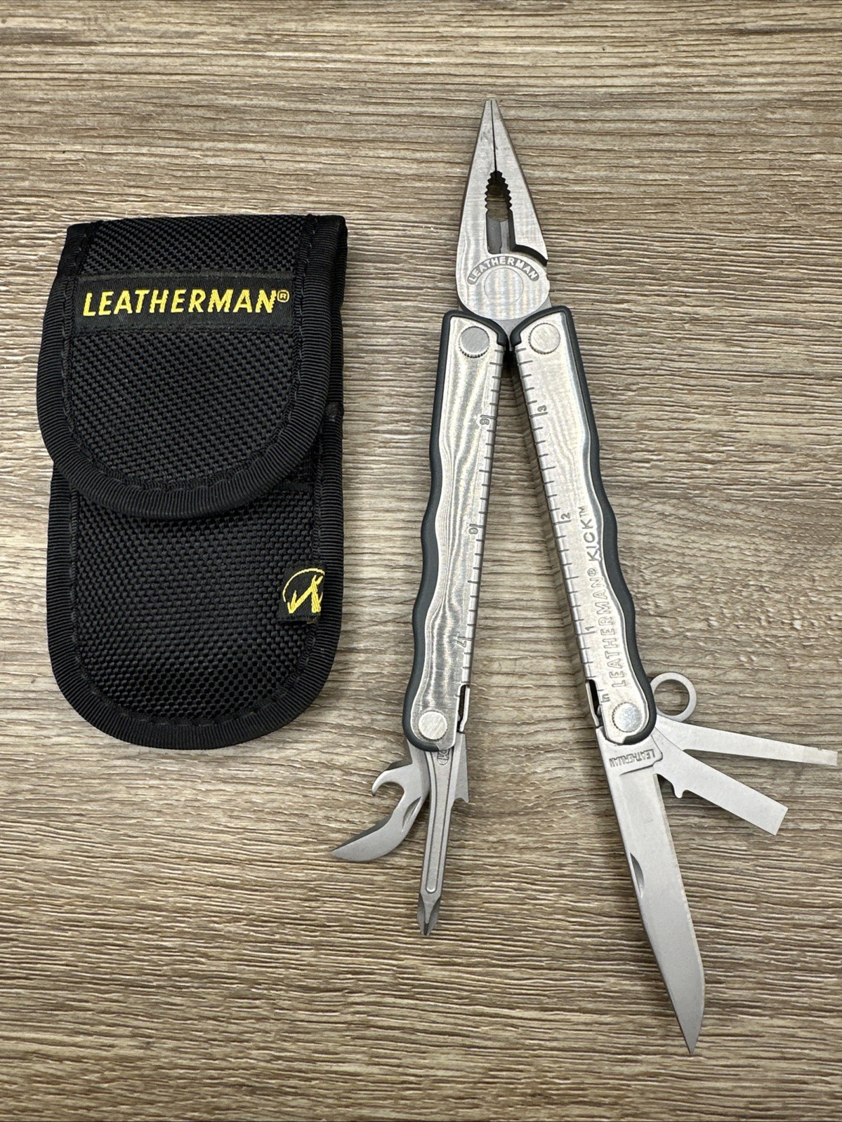 Leatherman Kick Multi-Tool Knife Pliers More With Nylon Sheath SUPER CLEAN