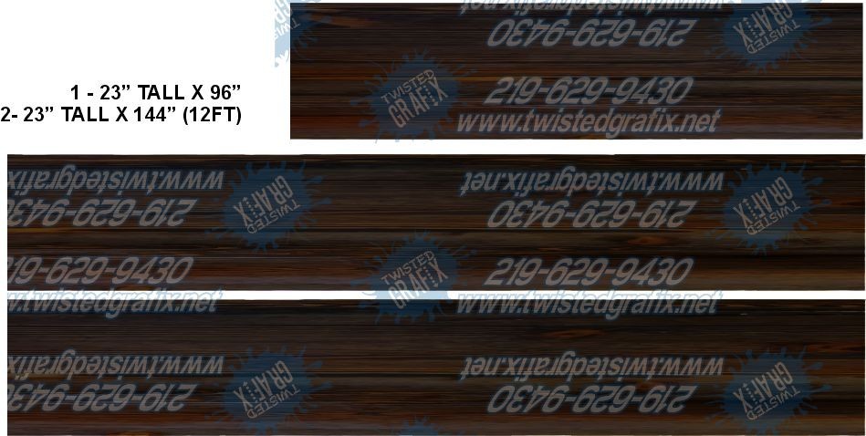 DARK OAK Universal Wood Grain Decal Wrap for station wagons, cars, trucks, SUV