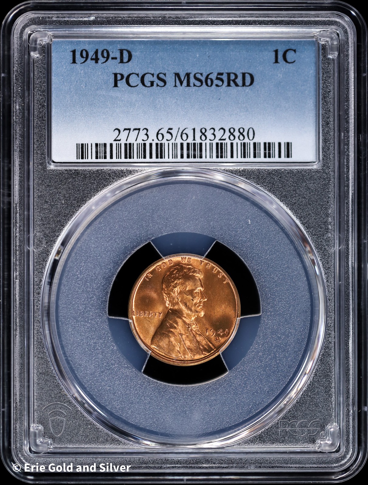 1949-D 1c Lincoln Wheat Cent PCGS MS 65 | RD (Red)