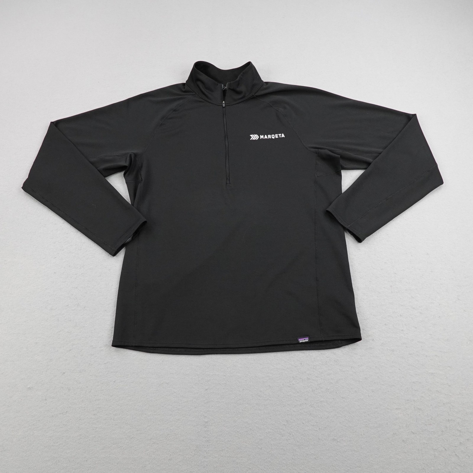 Patagonia Shirt Mens XL Black Capilene Baselayer Polartec Grid Fleece 1/4 Zip