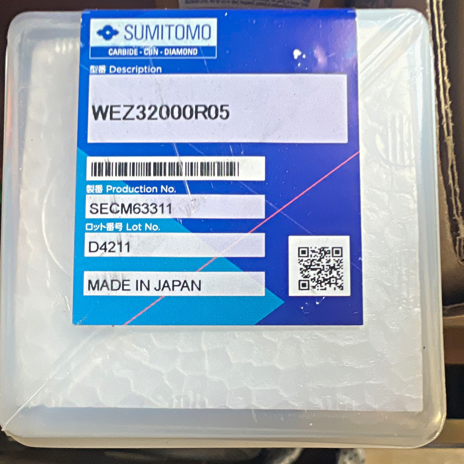 Sumitomo WEZ32000R05 2” indexable shell mill