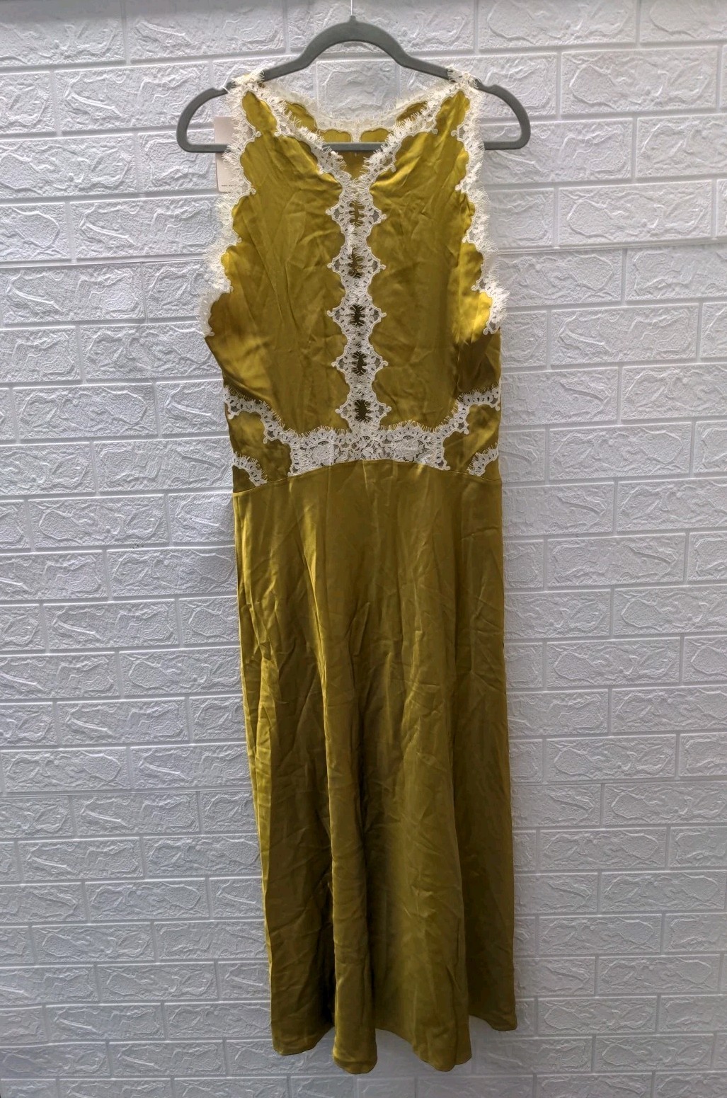 New Doen Odelina Dress Oakmoss Dye Size XL