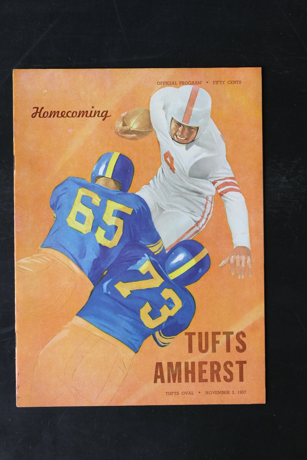 Vintage 1957 Tufts Amherst Homecoming Football Official Program Sports