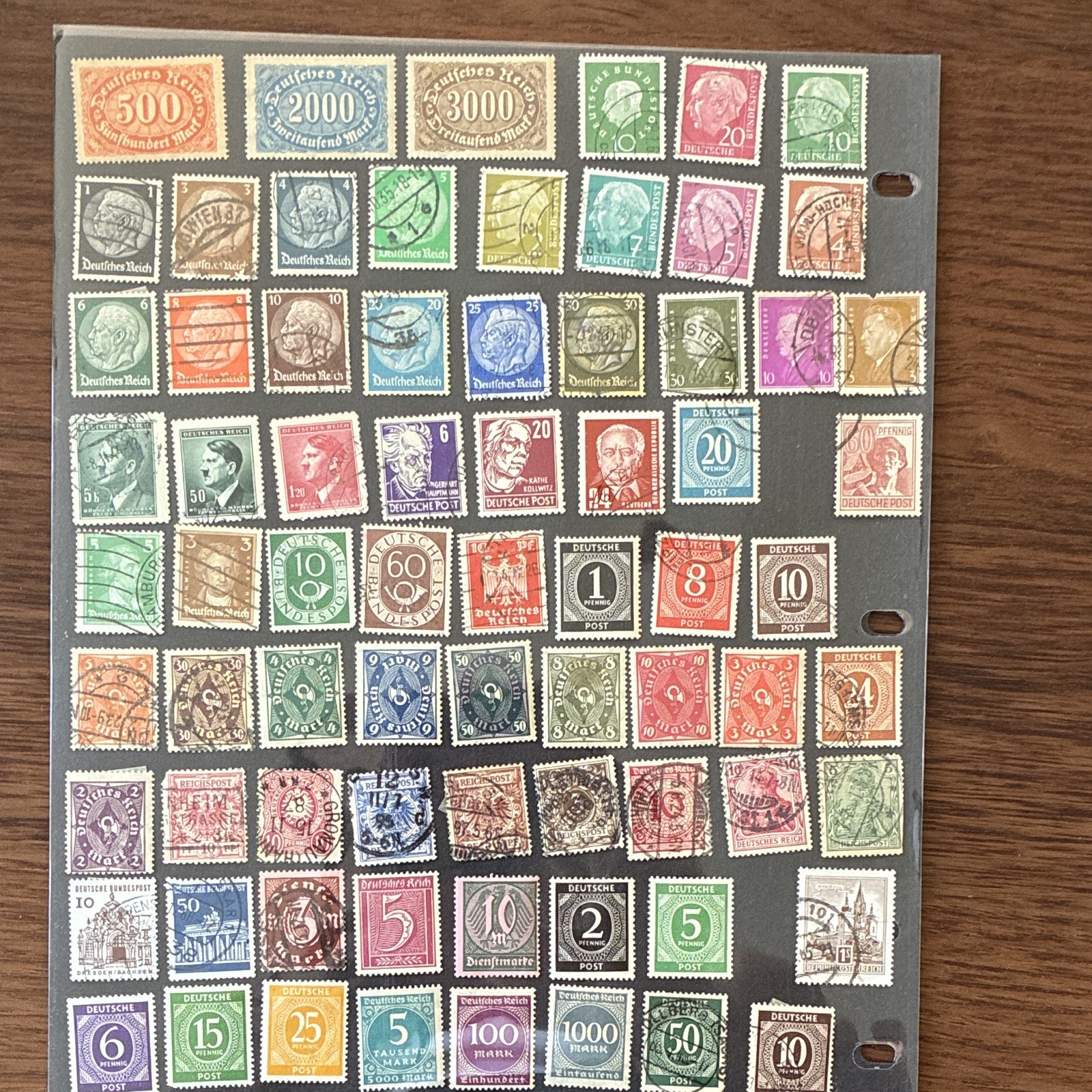 Germany Deutsches Reich Used Stamp Lot Off Paper Handstamped Historical Figures