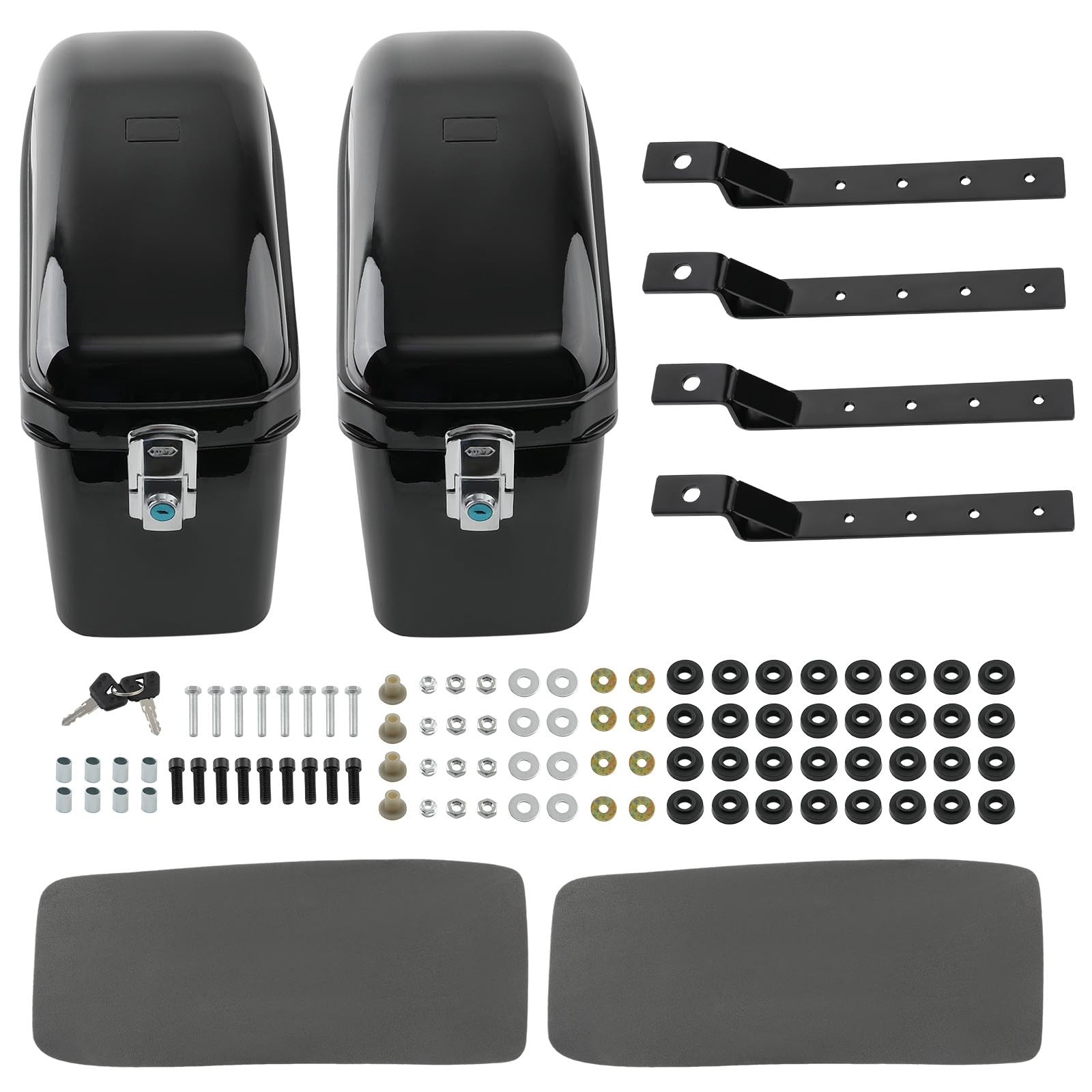 Motorcycle Hard Saddlebags for Harley Honda Yamaha Suzuki